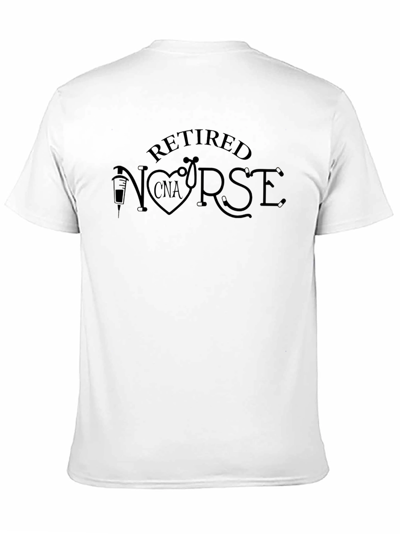 Retired Nurse CNA Graphic T-Shirt - Black