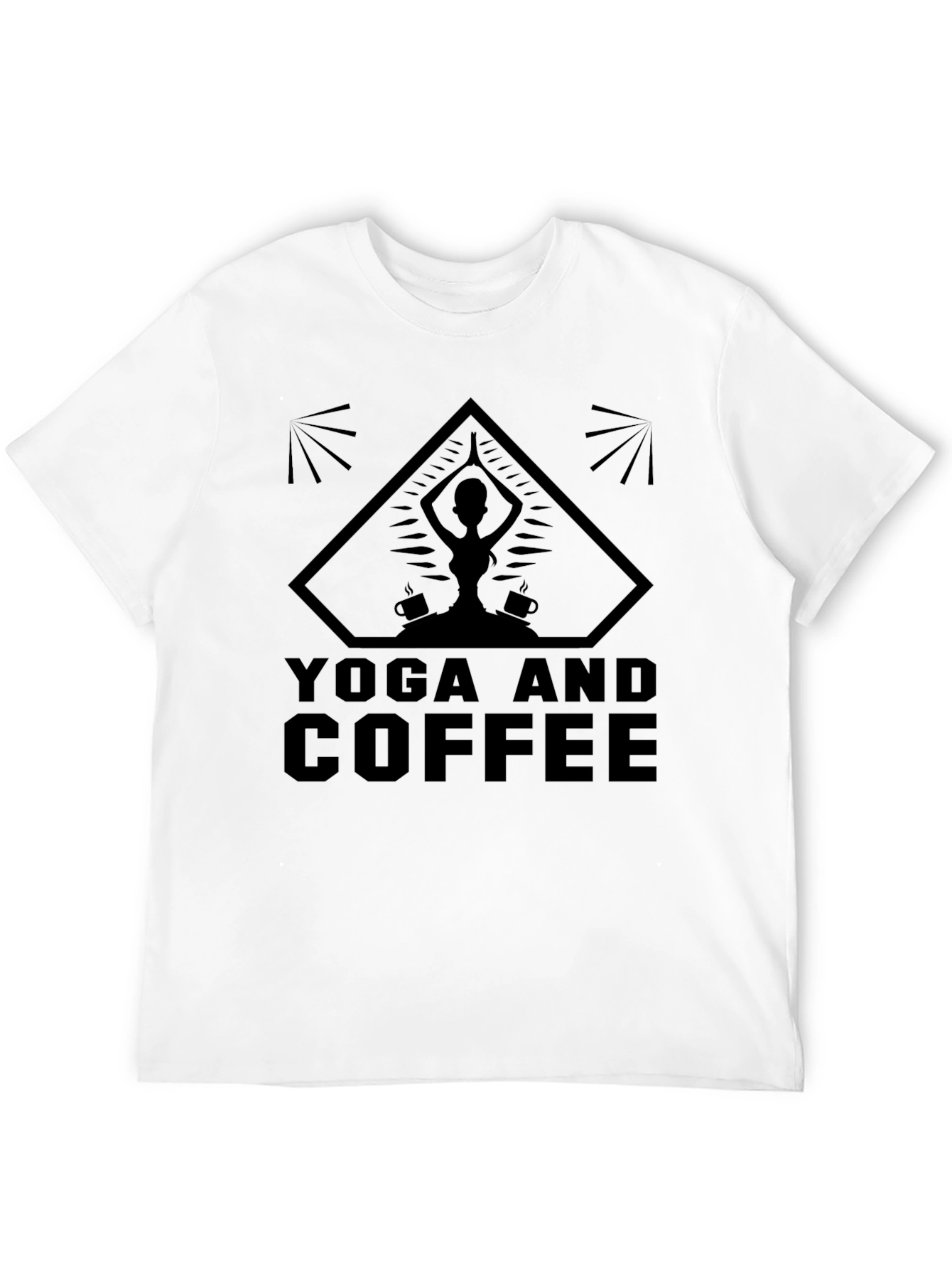 Yoga and Coffee Graphic T-Shirt - Relax & Recharge