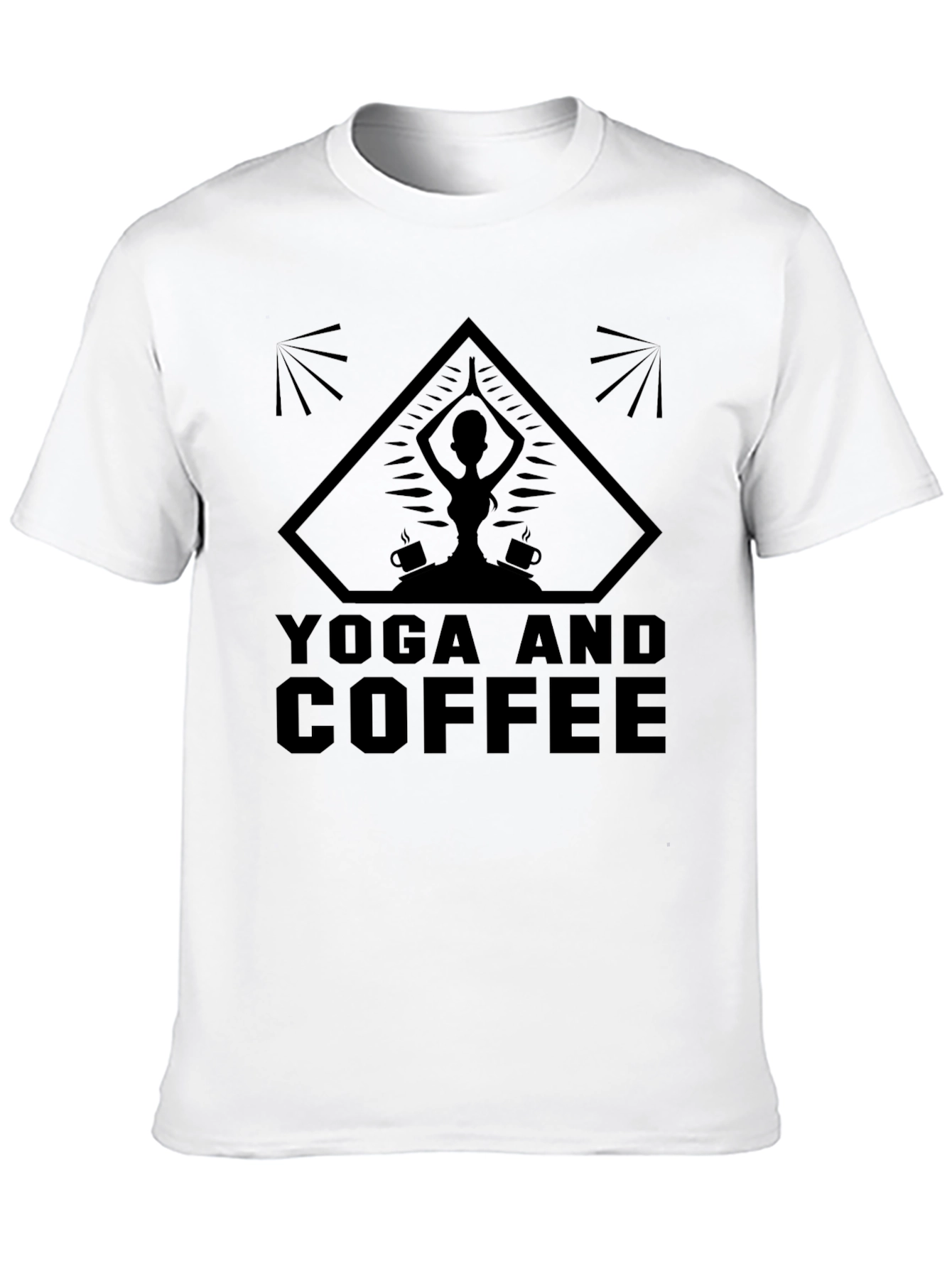 Yoga and Coffee Graphic T-Shirt - Relax & Recharge