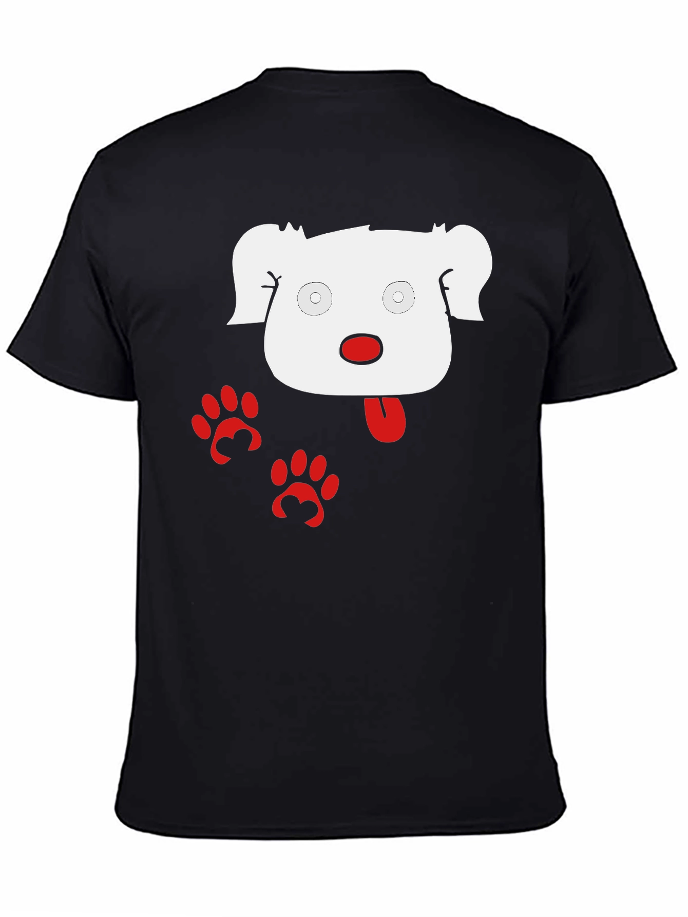 Funny Dog Graphic Black T-Shirt