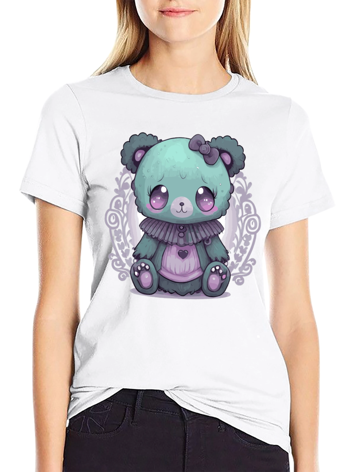 Cute Kawaii Pastel Goth Teddy Bear T-Shirt