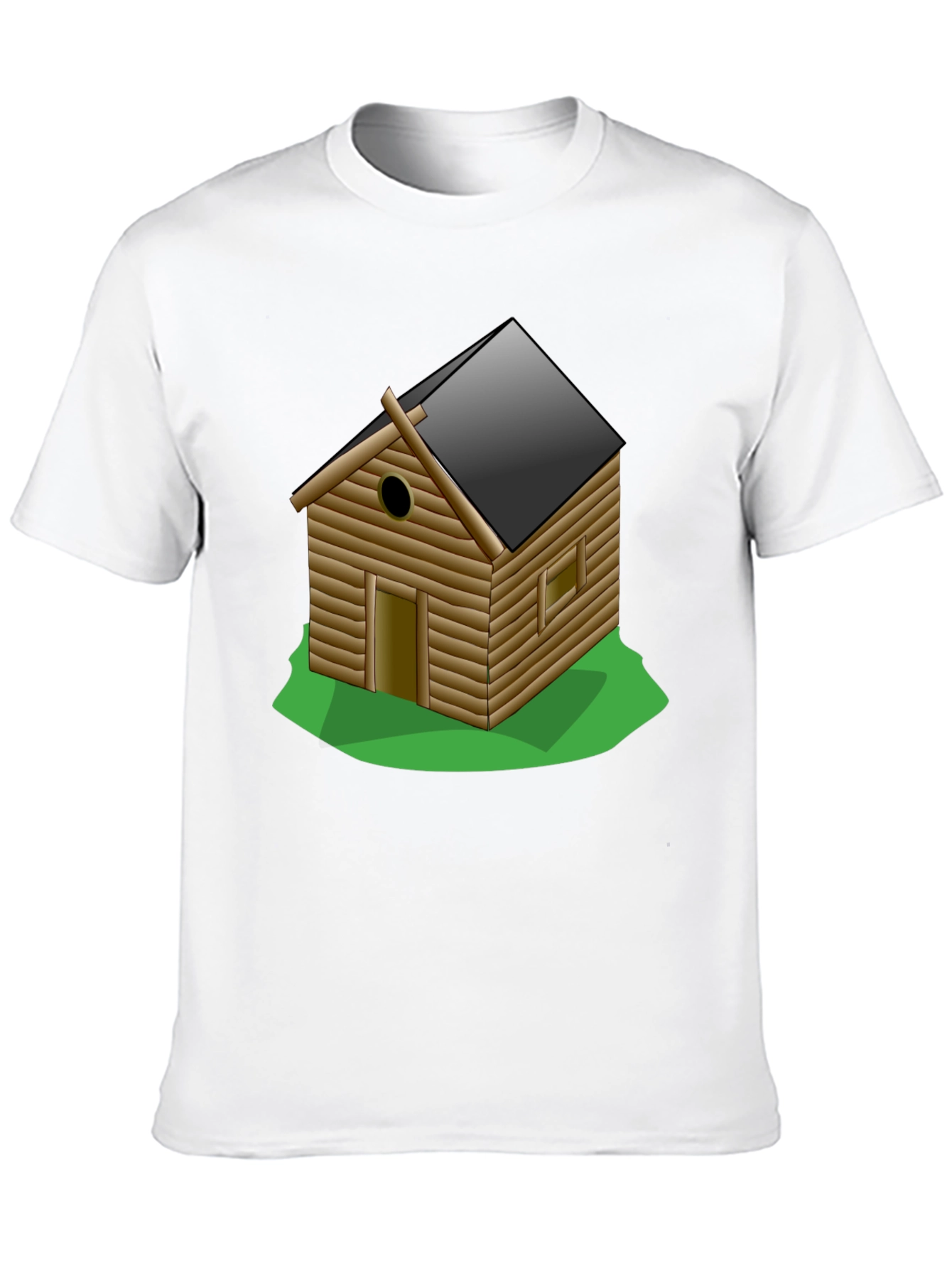 Log Cabin Graphic Tee - Novelty T-Shirt