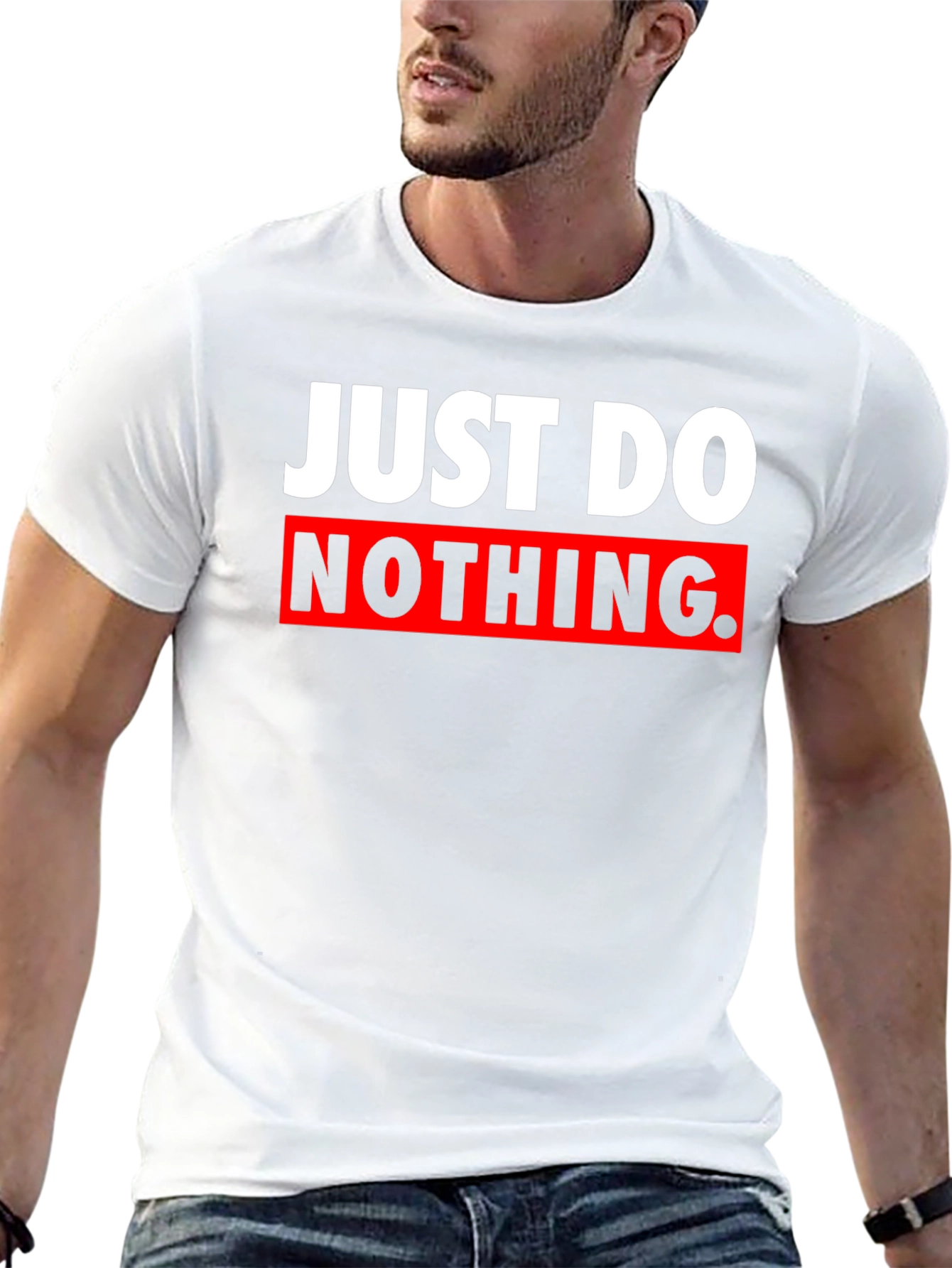 Just Do Nothing Graphic Tee - Sarcastic Black T-Shirt