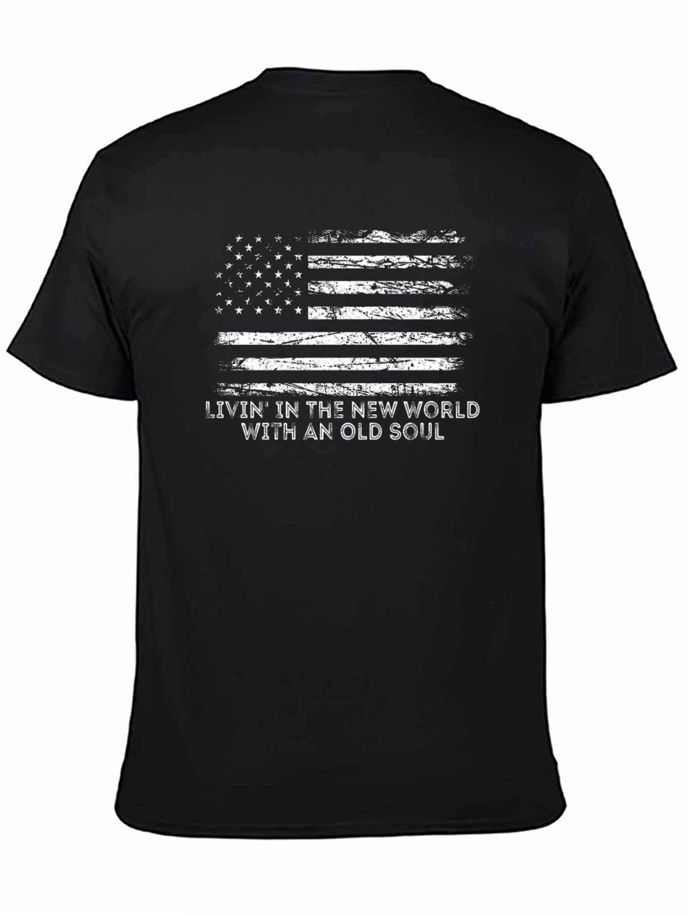 American Flag Livin With an Old Soul T-Shirt