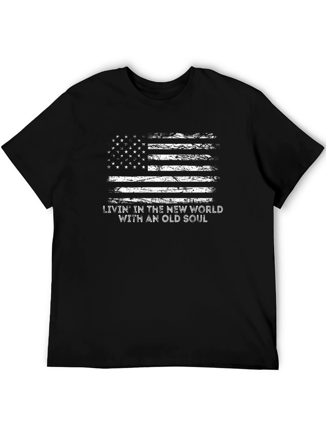 American Flag Livin With an Old Soul T-Shirt