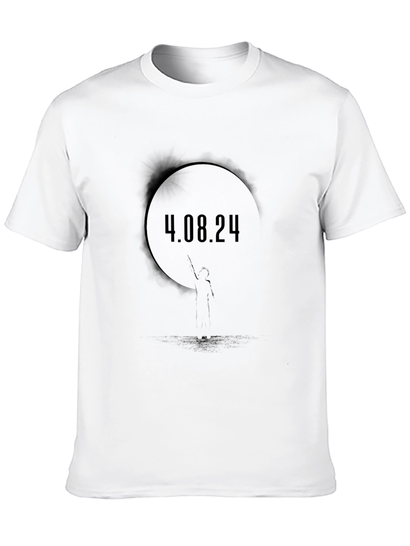 4.08.24 Graphic Black T-Shirt