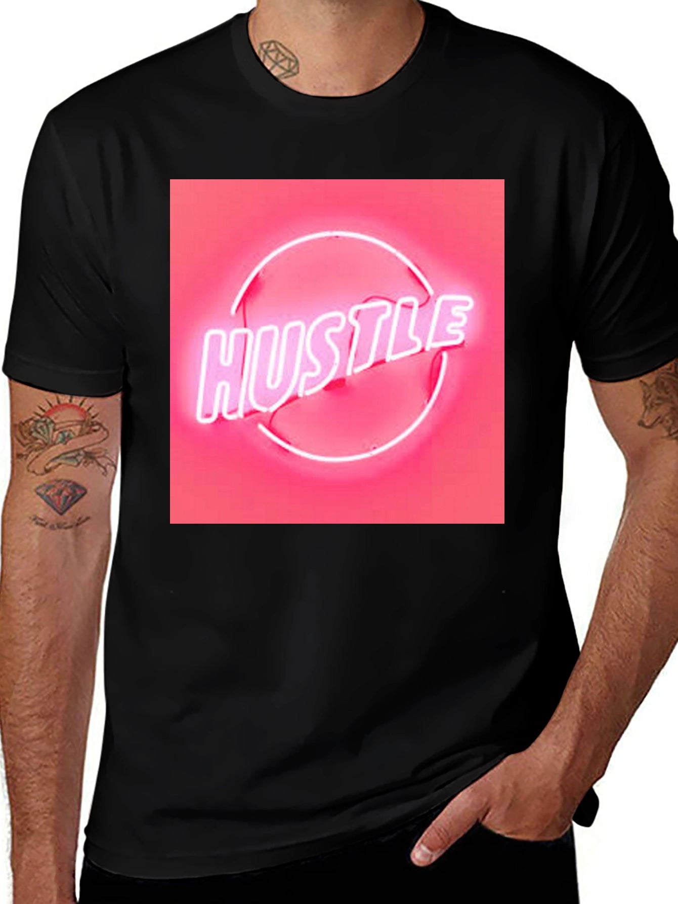 Neon Hustle Graphic Tee - Trendy Streetwear