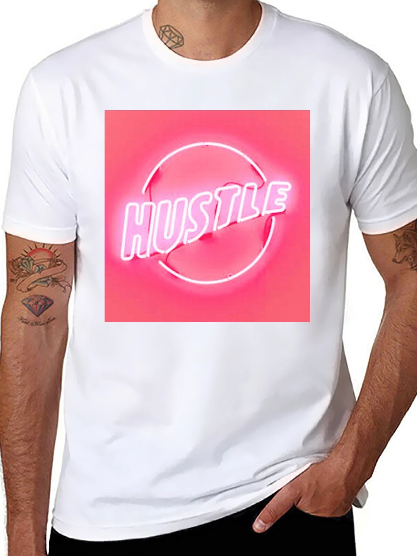 Neon Hustle Graphic Tee - Trendy Streetwear
