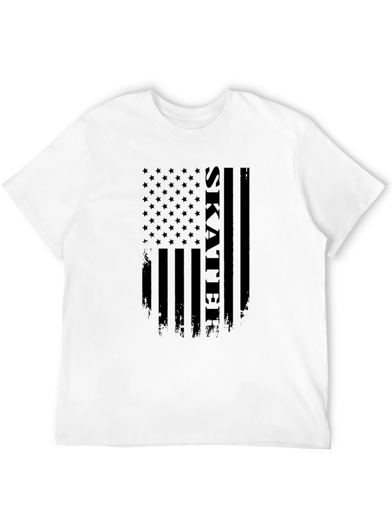 Skater Flag Graphic T-Shirt - Black