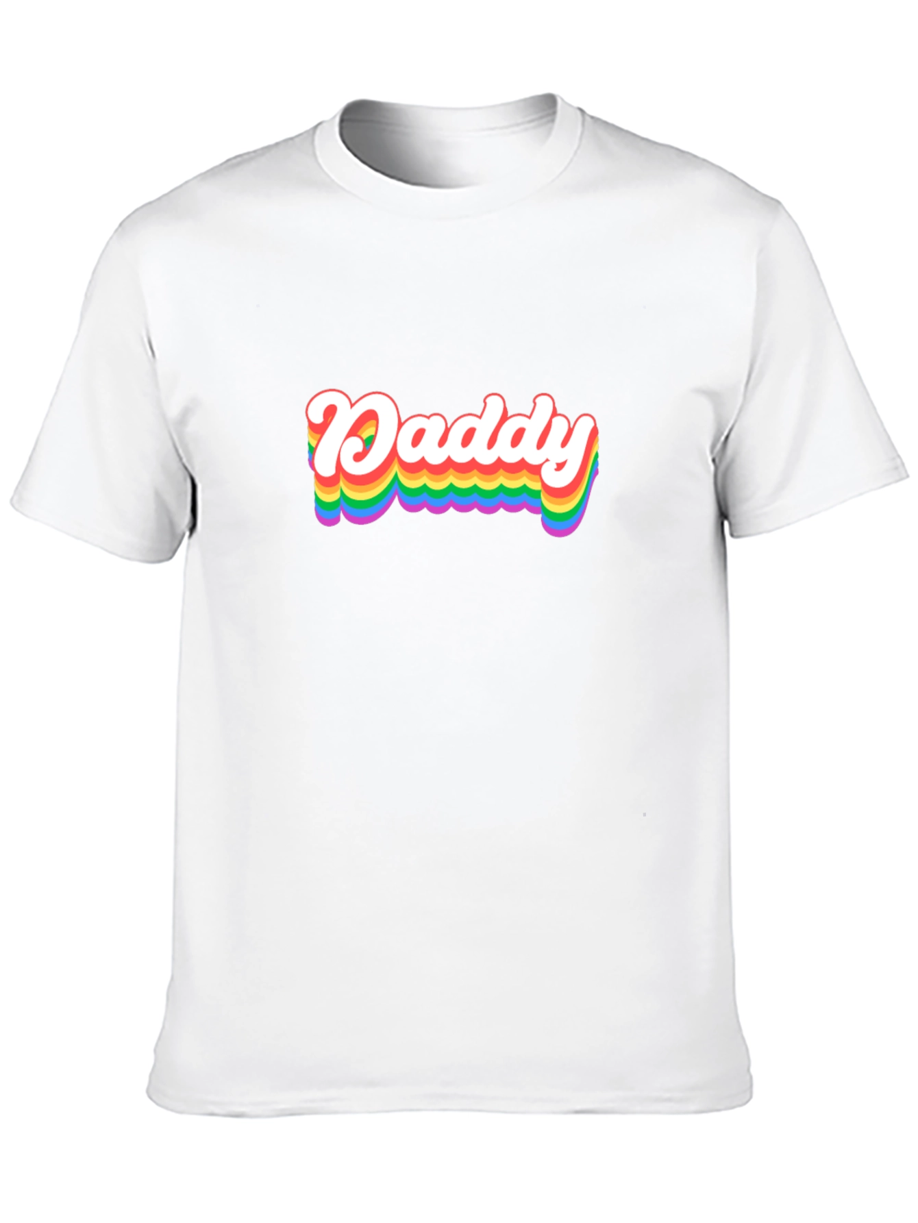 Rainbow Daddy Graphic Tee - Black Cotton Blend Shirt