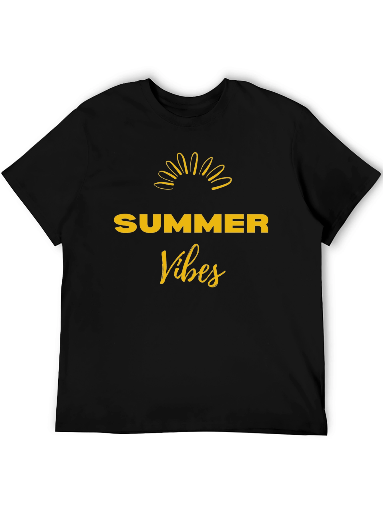 Summer Vibes Black Graphic Tee
