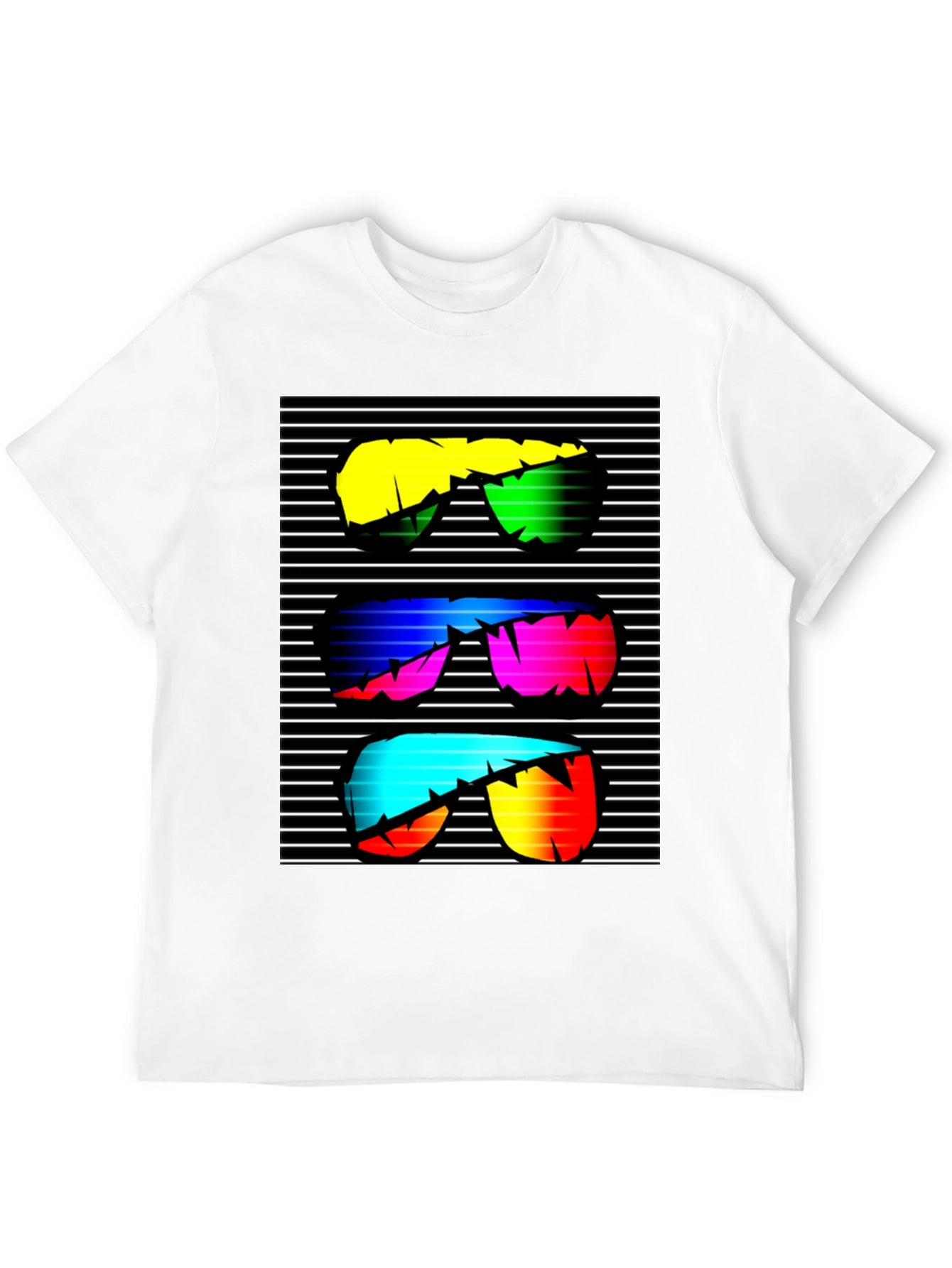 Retro Sunglasses Graphic T-Shirt - Black