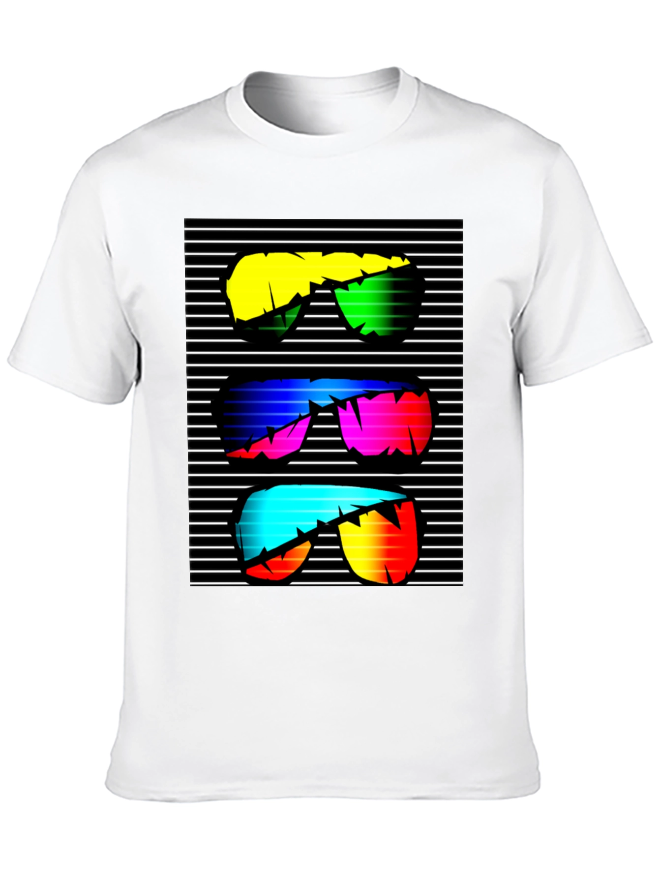 Retro Sunglasses Graphic T-Shirt - Black