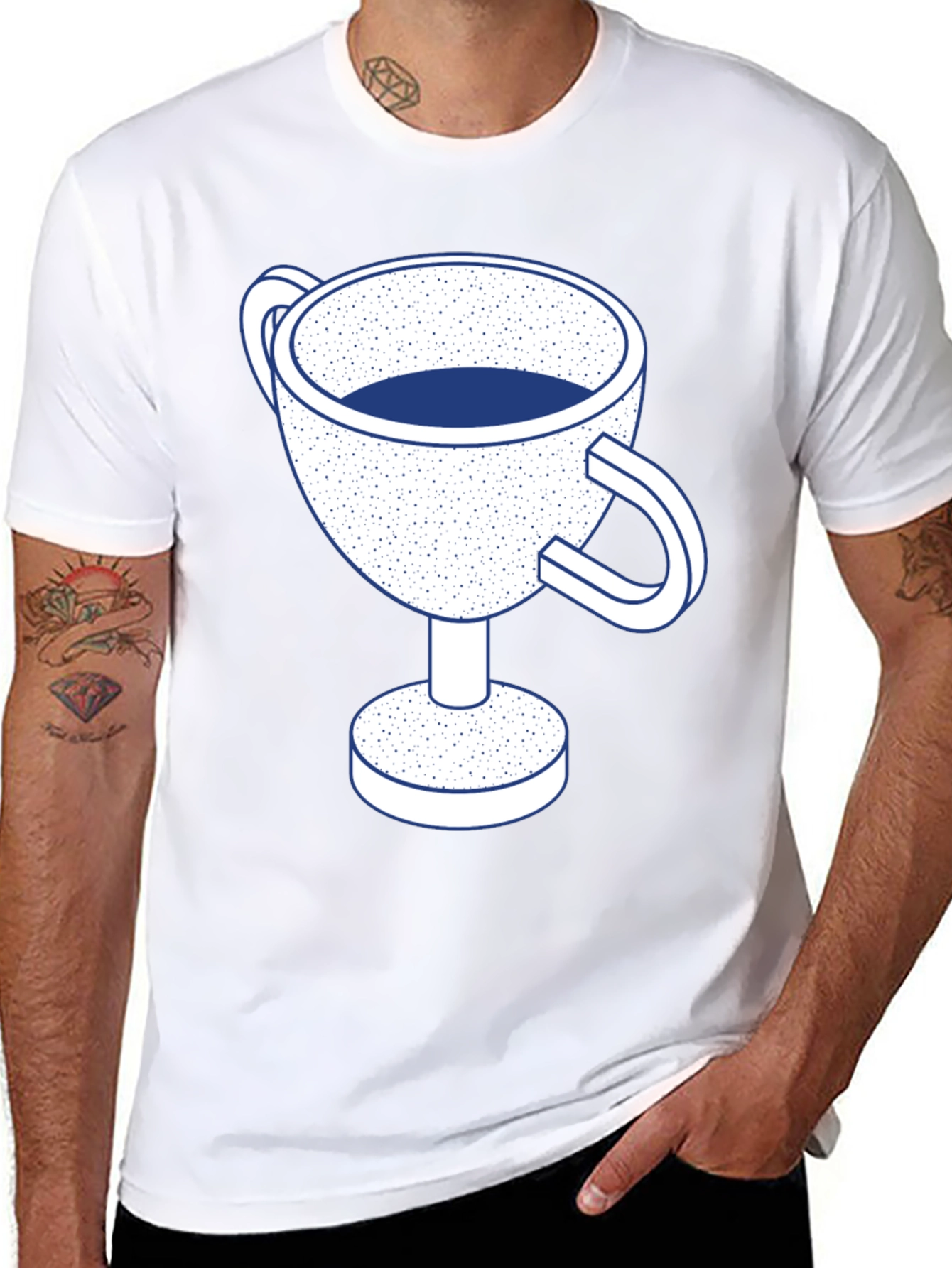 Trophy Graphic Tee - Unique Cup Design