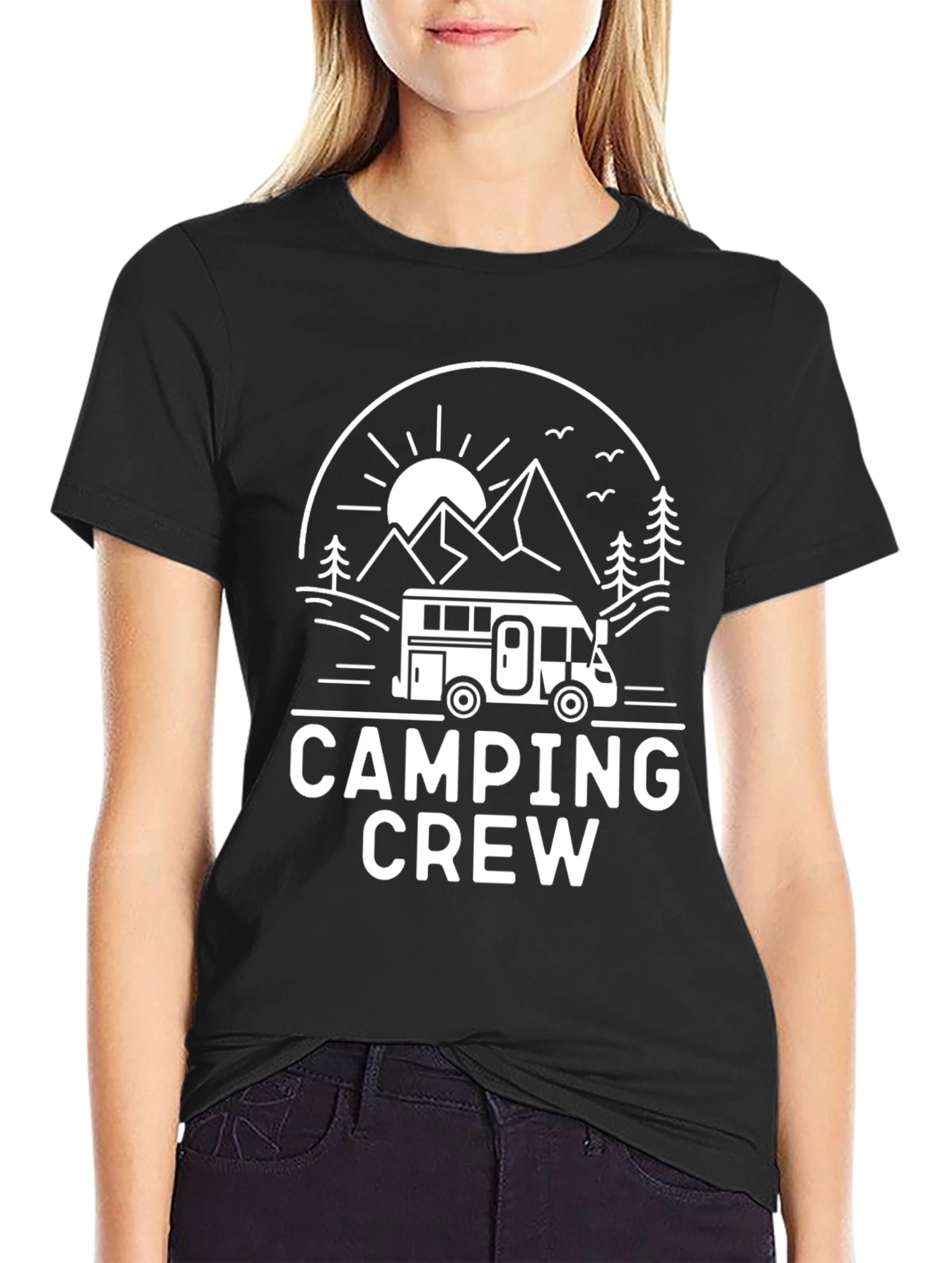 Camping Crew Black T-Shirt