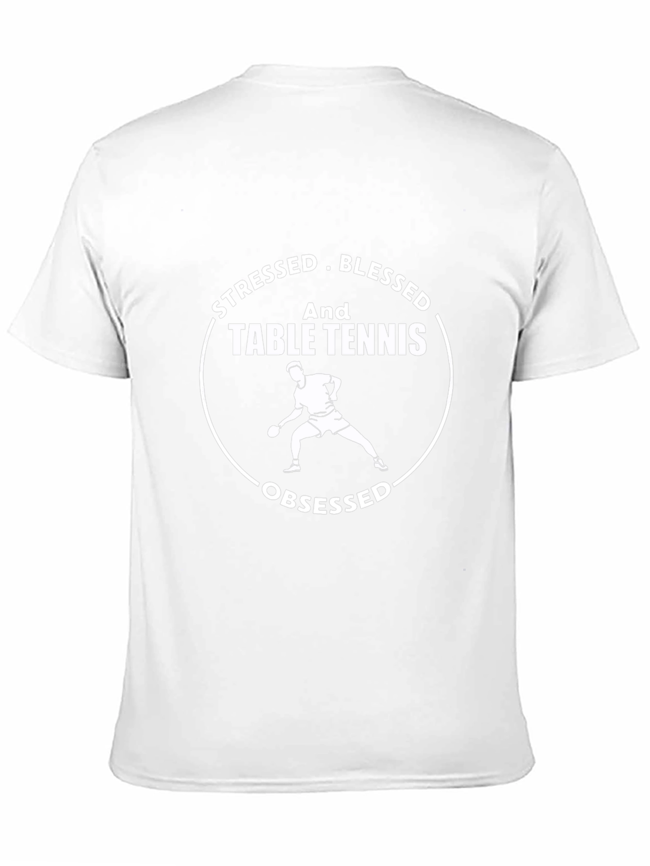 Stressed Blessed Table Tennis Obsessed Black T-Shirt