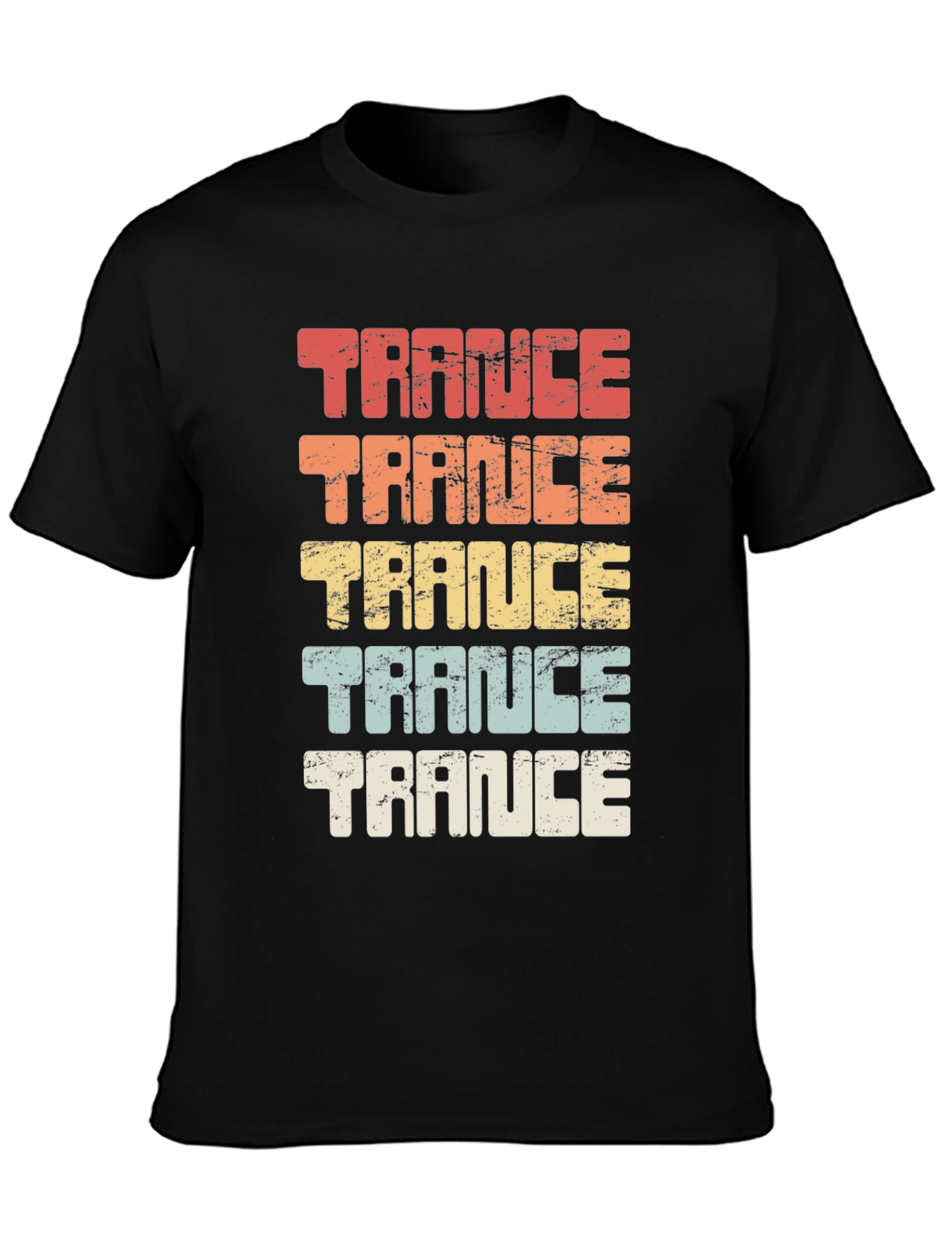 Retro Trance Music T-Shirt - Black Cotton Tee