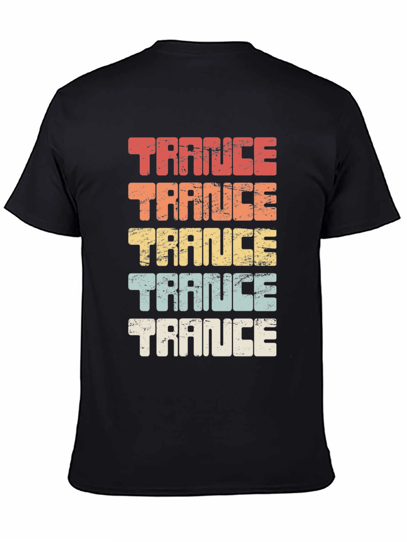 Retro Trance Music T-Shirt - Black Cotton Tee