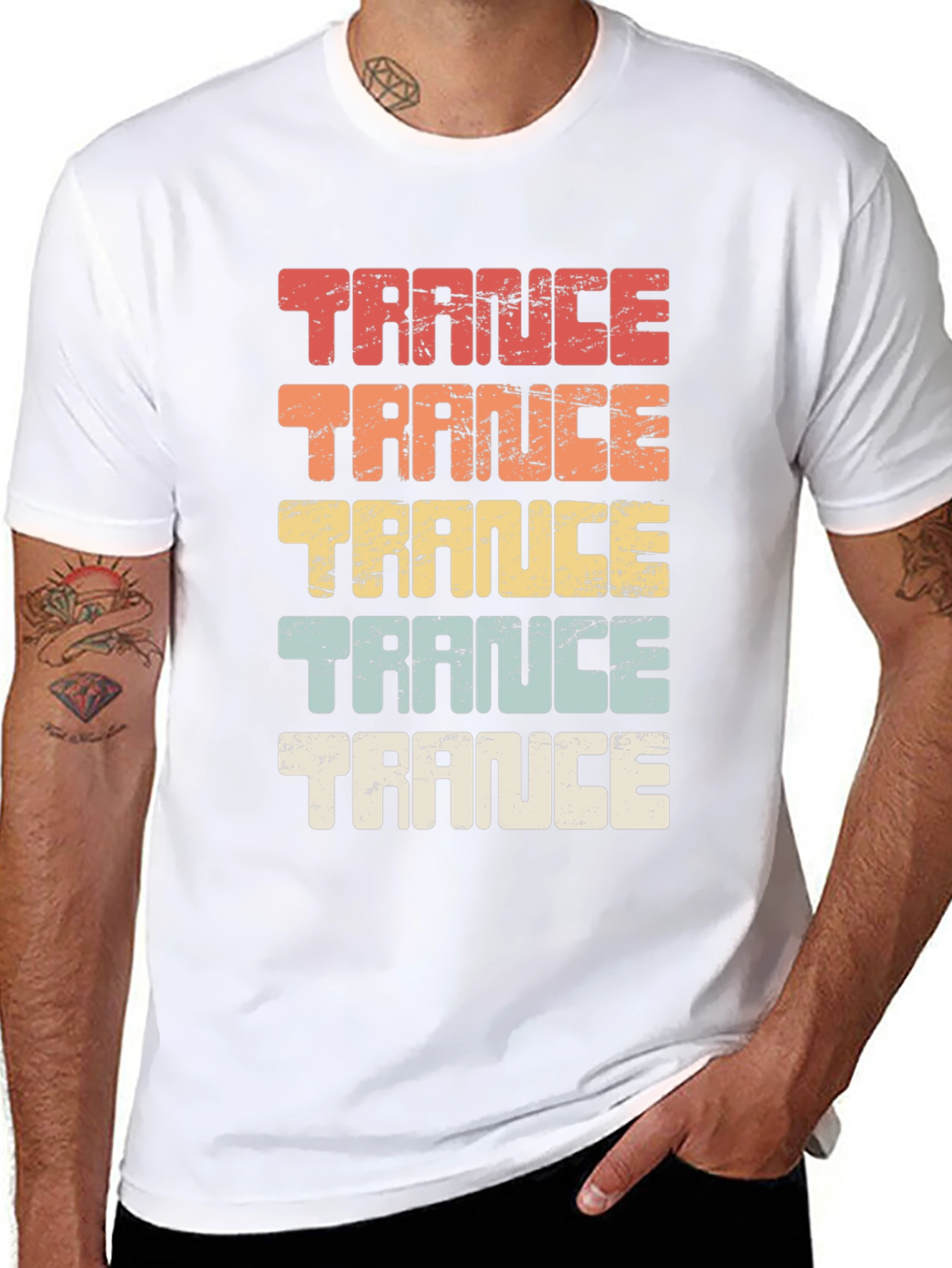 Retro Trance Music T-Shirt - Black Cotton Tee