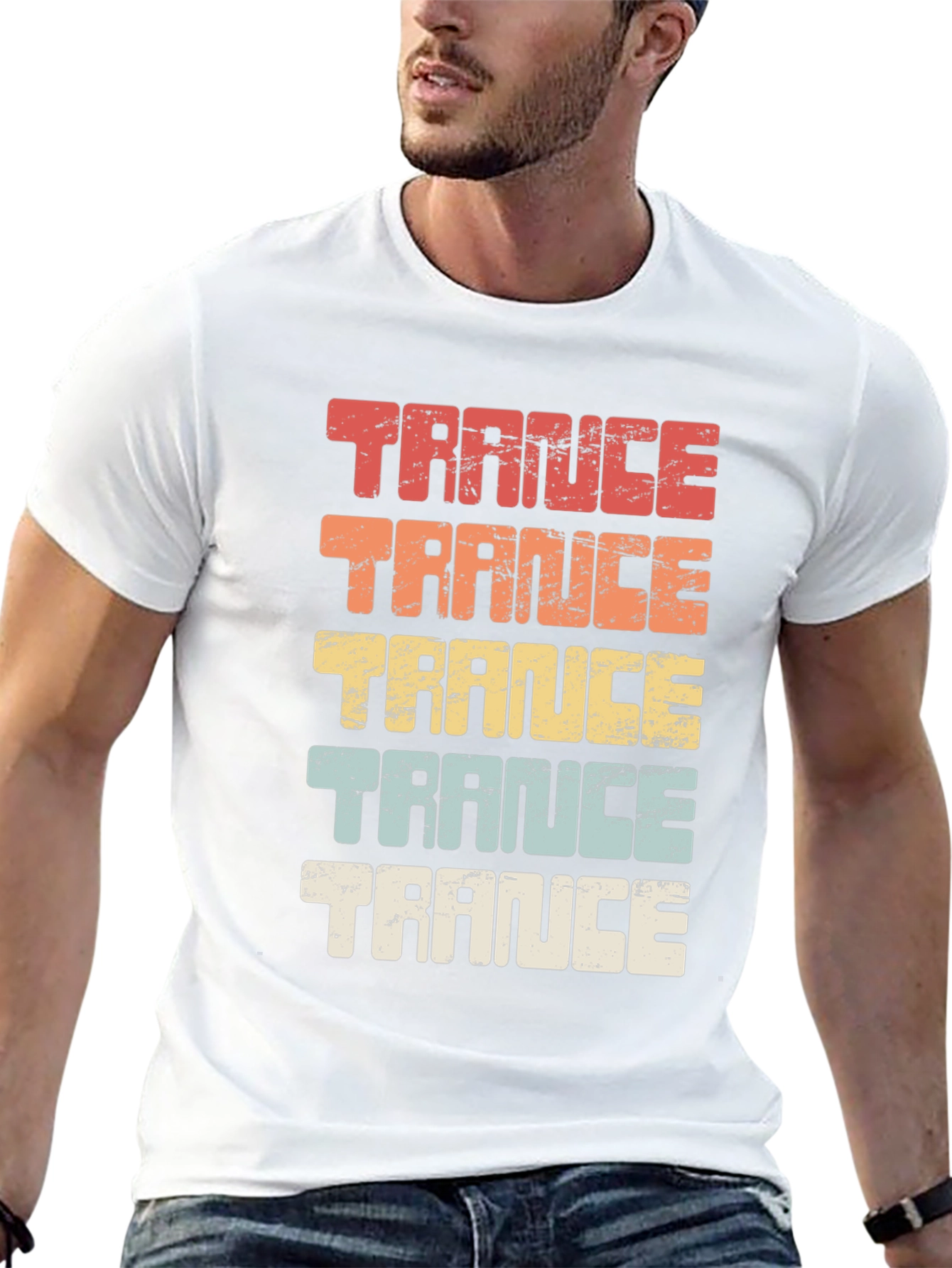 Retro Trance Music T-Shirt - Black Cotton Tee