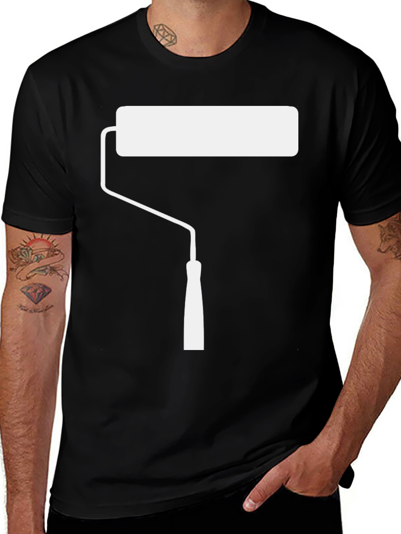Paint Roller Graphic T-Shirt - Painters Tee