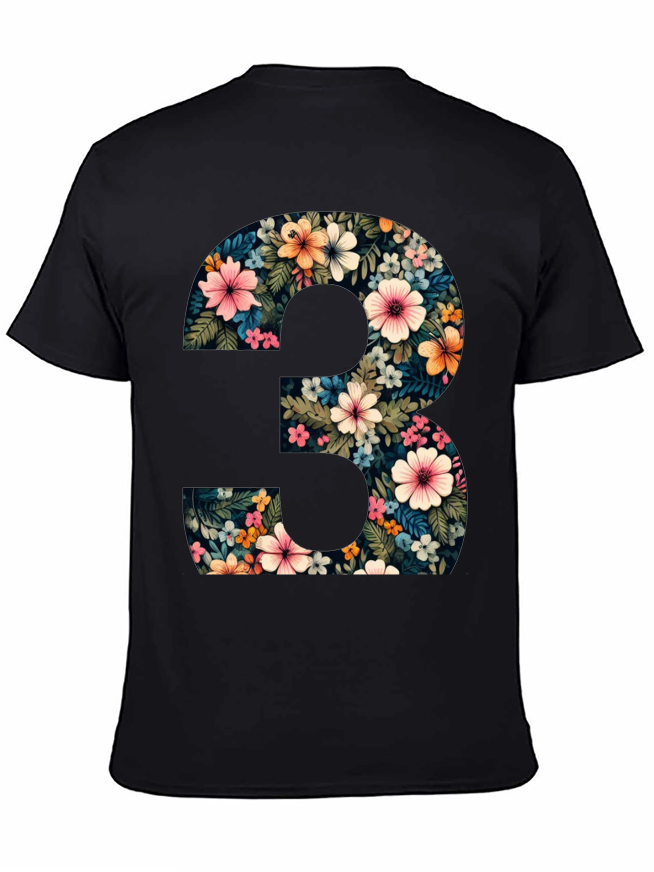 Floral Number 3 Graphic Tee