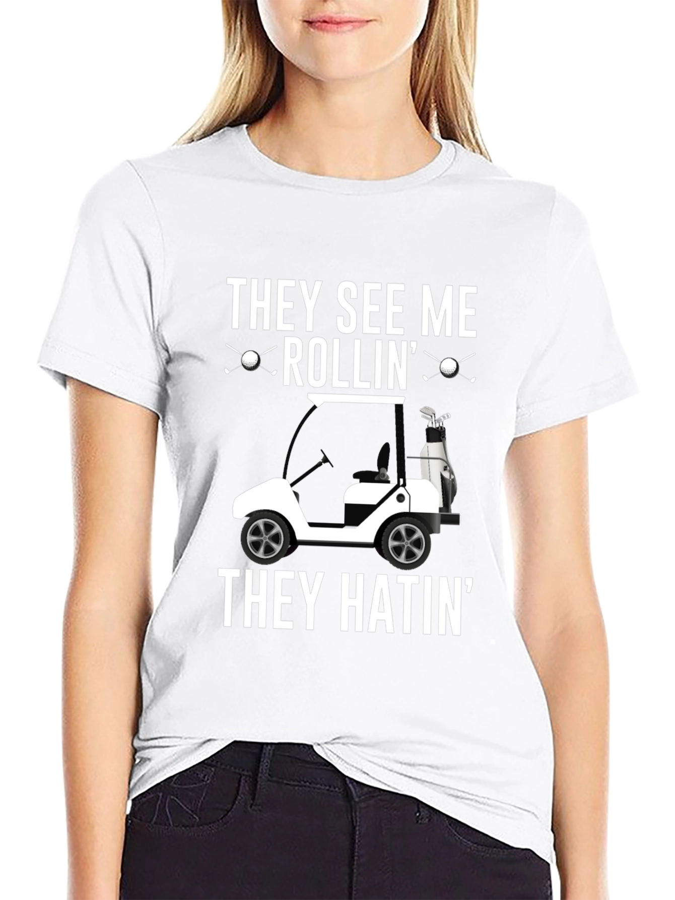 Golf Cart T-Shirt - They See Me Rollin Tee