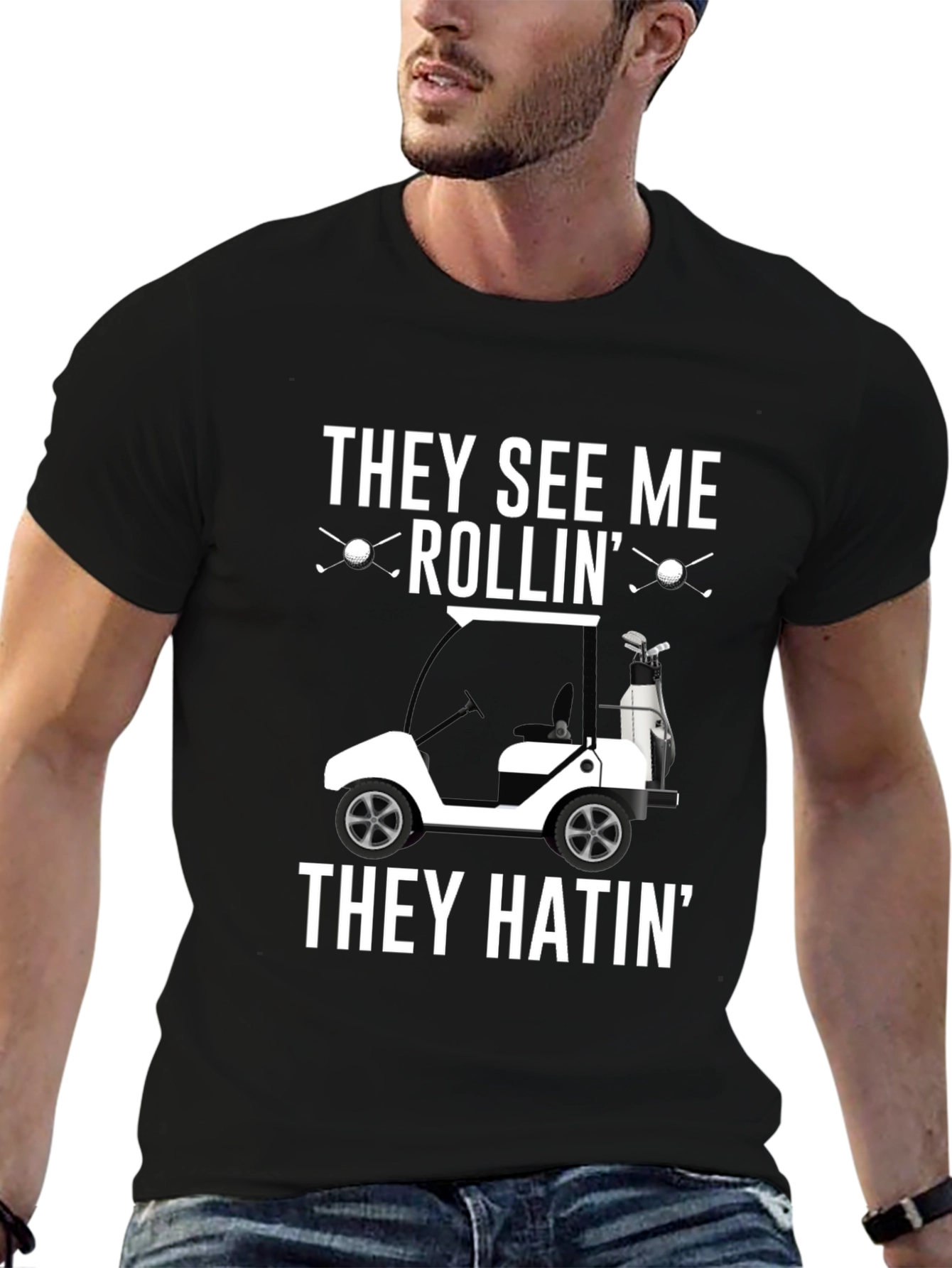 Golf Cart T-Shirt - They See Me Rollin Tee