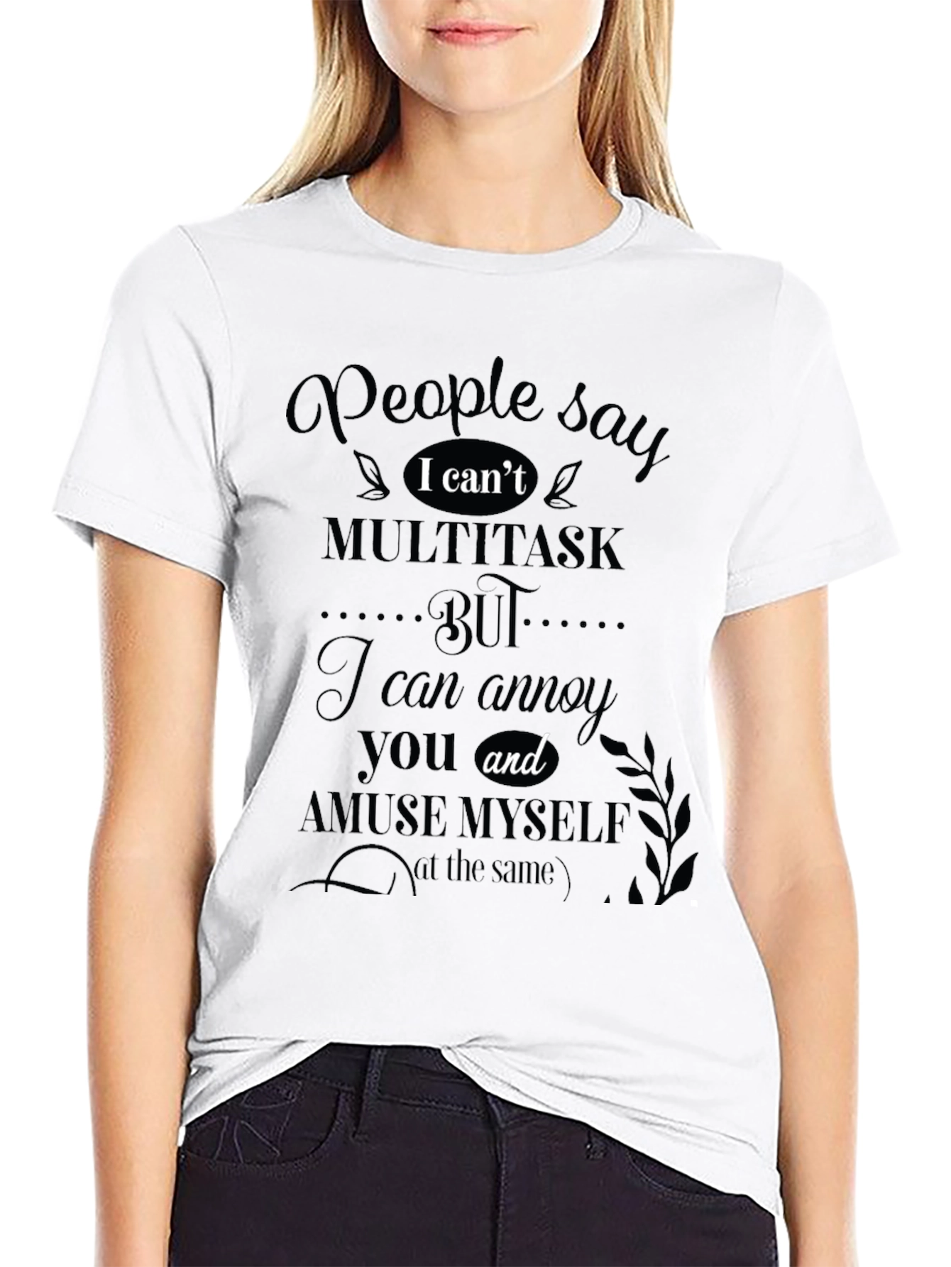 Funny I Cant Multitask Graphic Tee