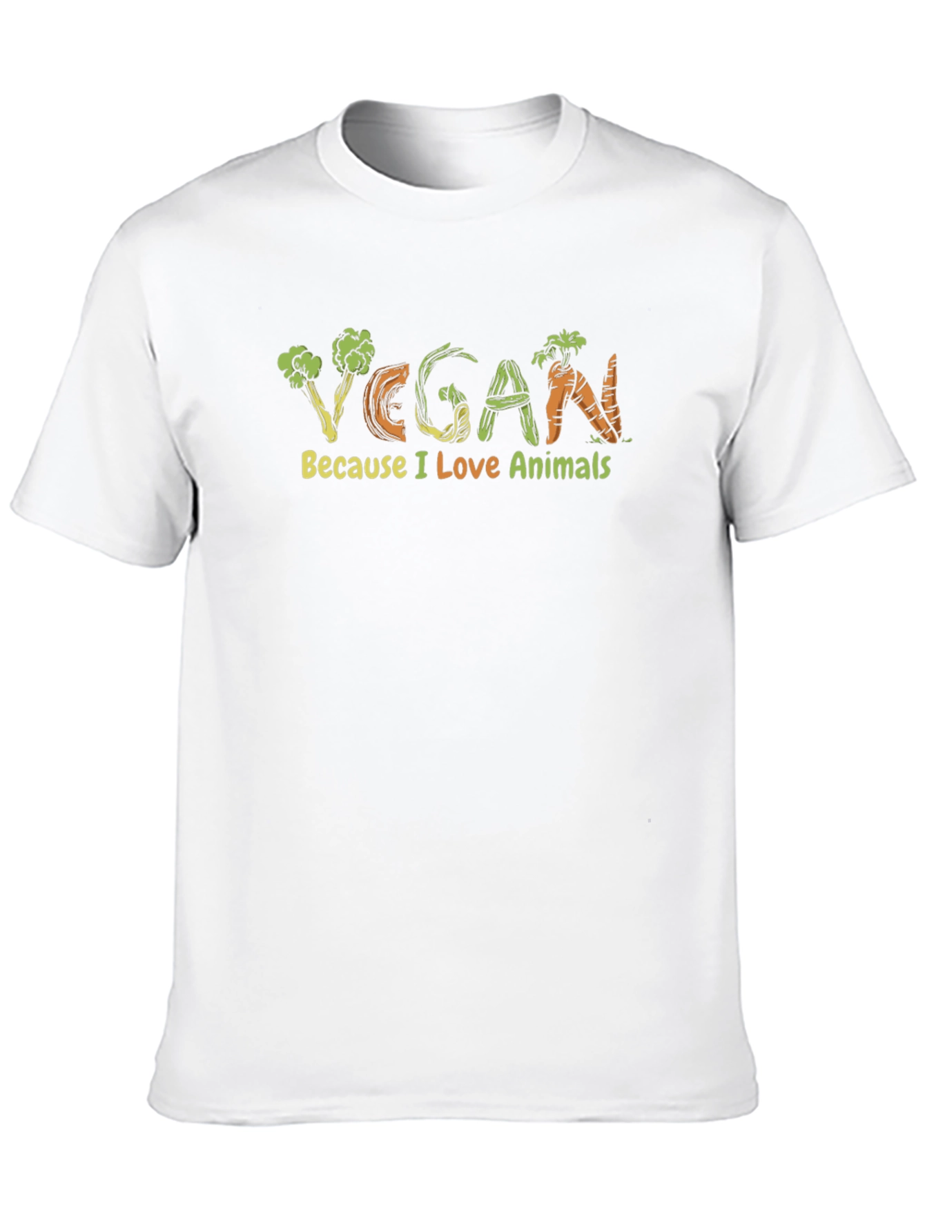 Vegan Love Animals Graphic T-Shirt