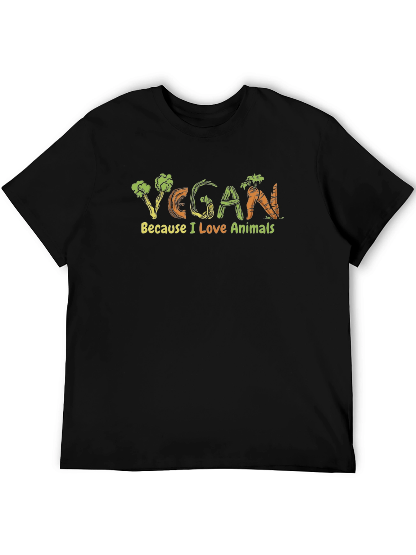 Vegan Love Animals Graphic T-Shirt