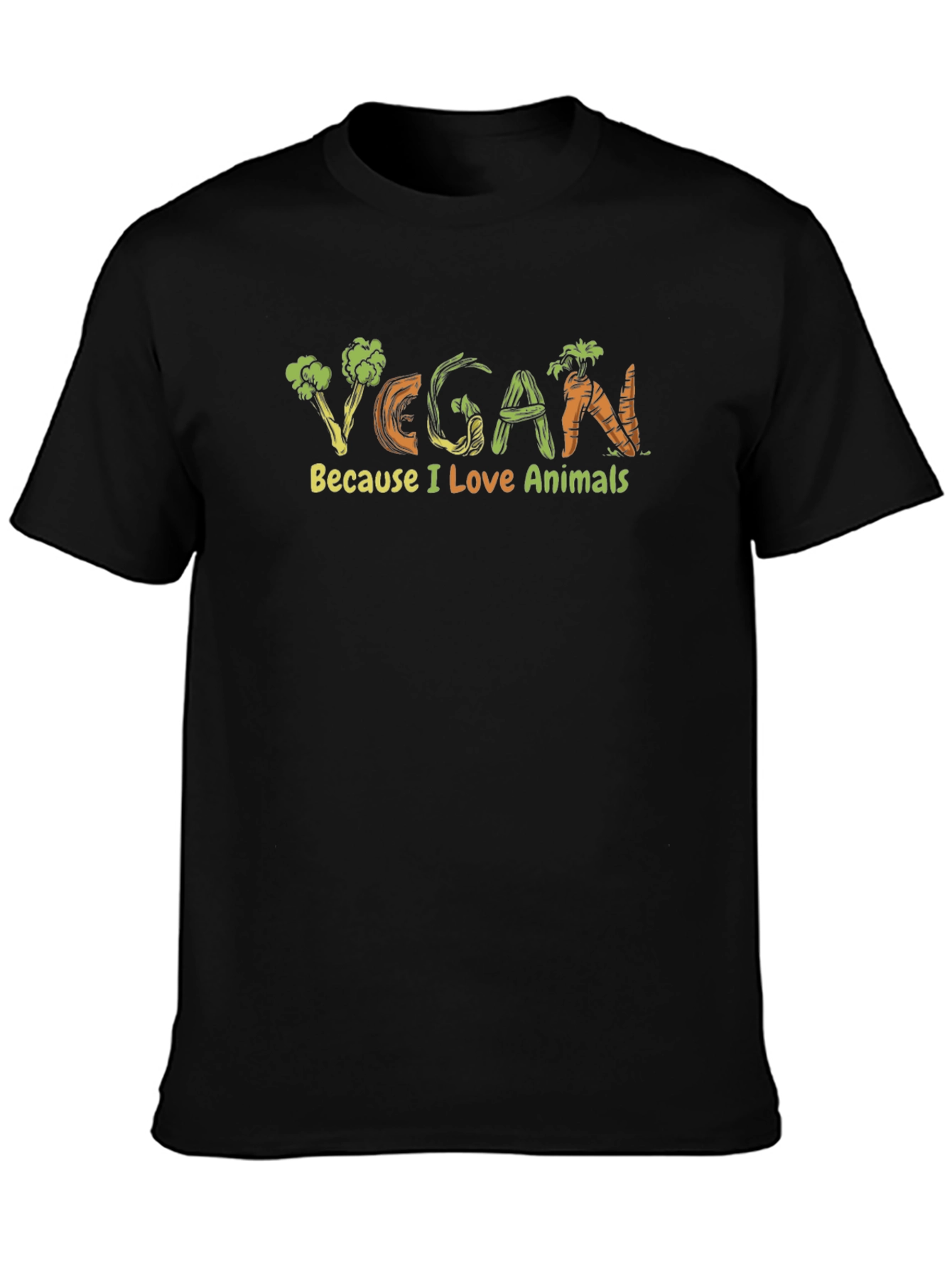 Vegan Love Animals Graphic T-Shirt