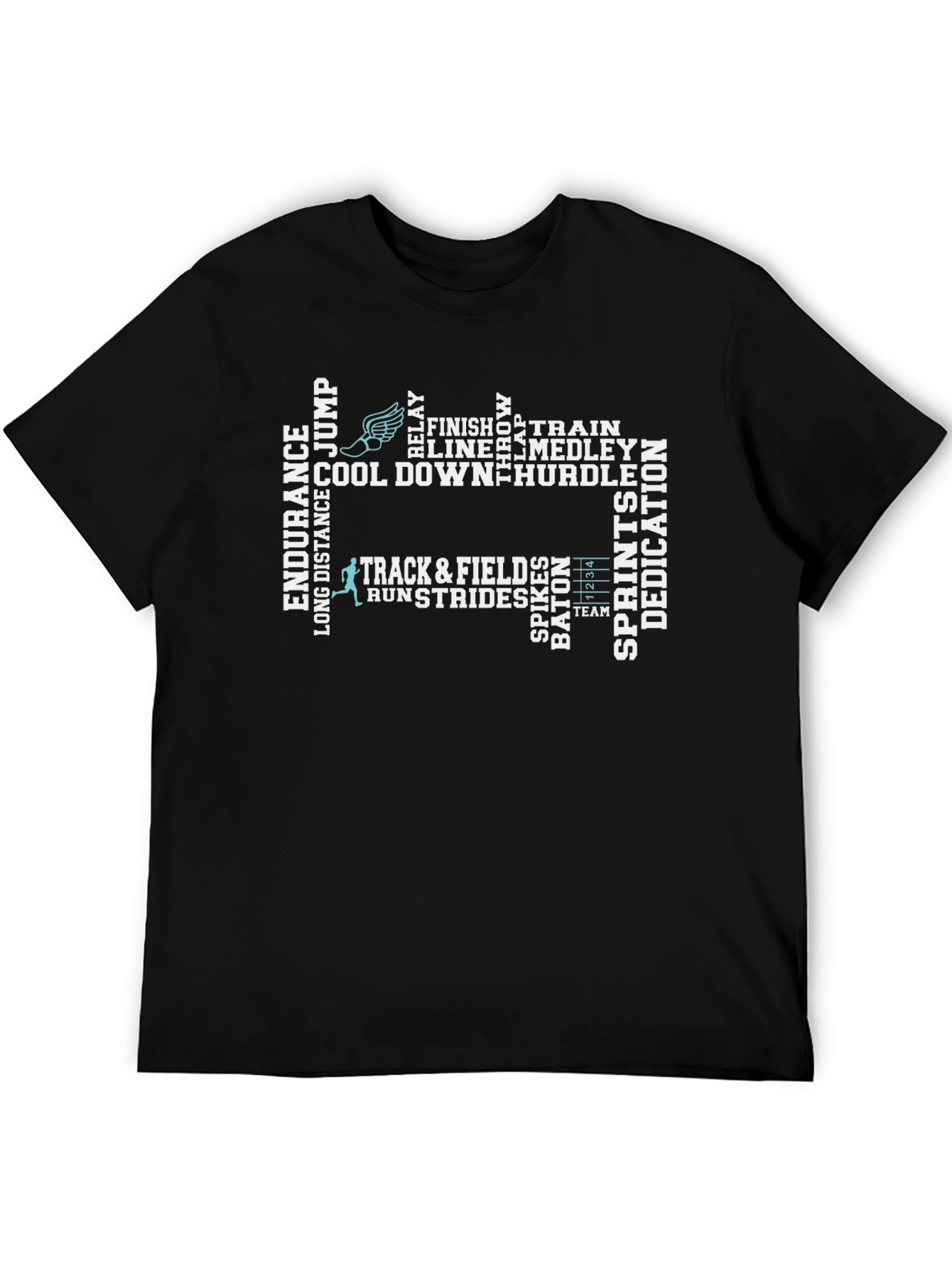 Track and Field Word Art T-Shirt