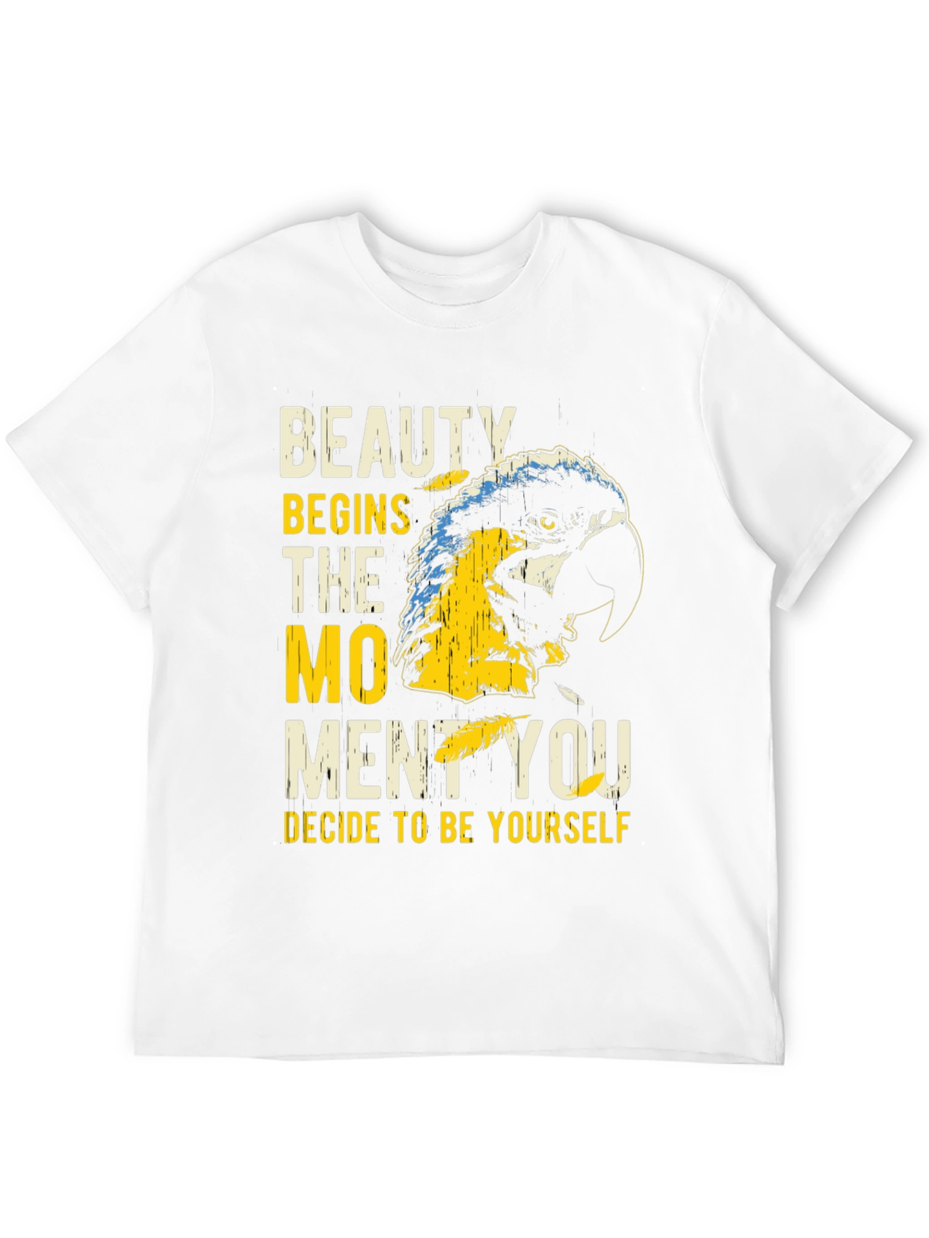 Beauty Begins Parrot Graphic T-Shirt