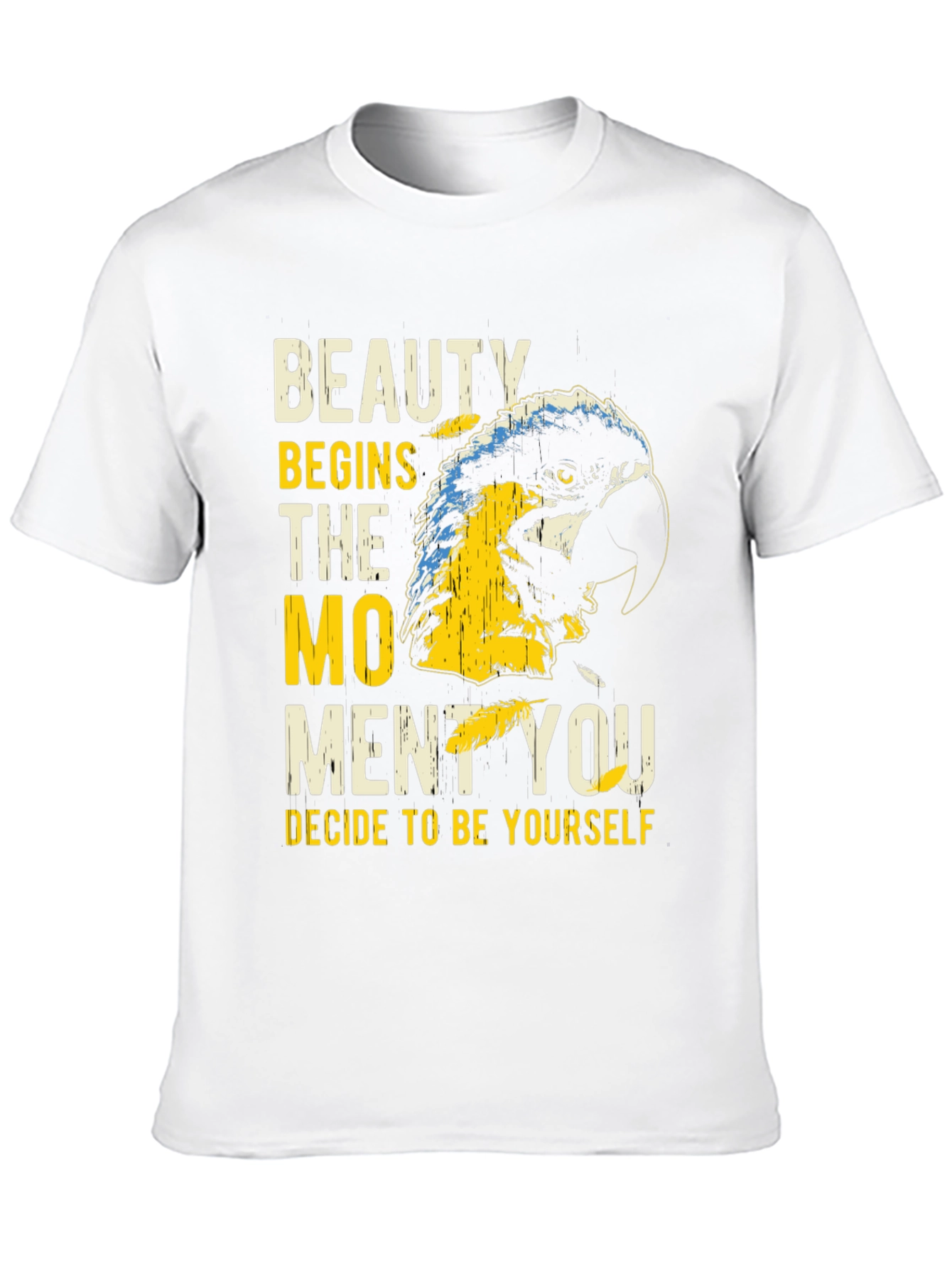 Beauty Begins Parrot Graphic T-Shirt