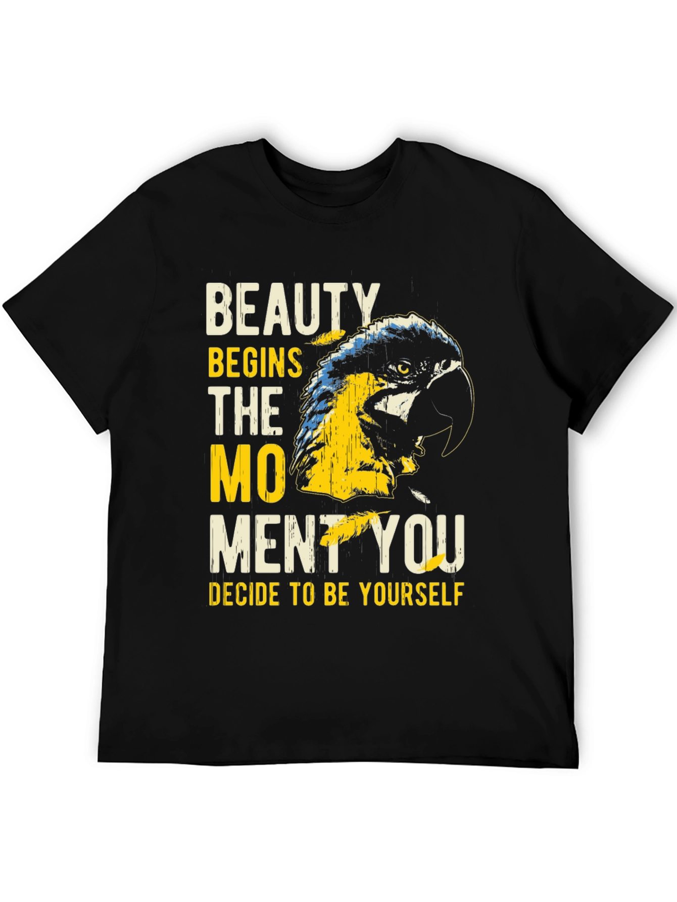 Beauty Begins Parrot Graphic T-Shirt