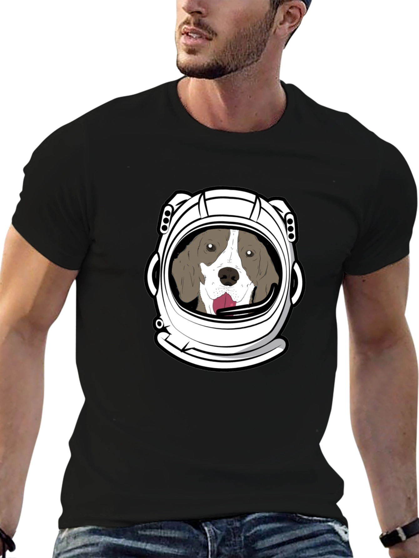Dog Astronaut Graphic T-Shirt