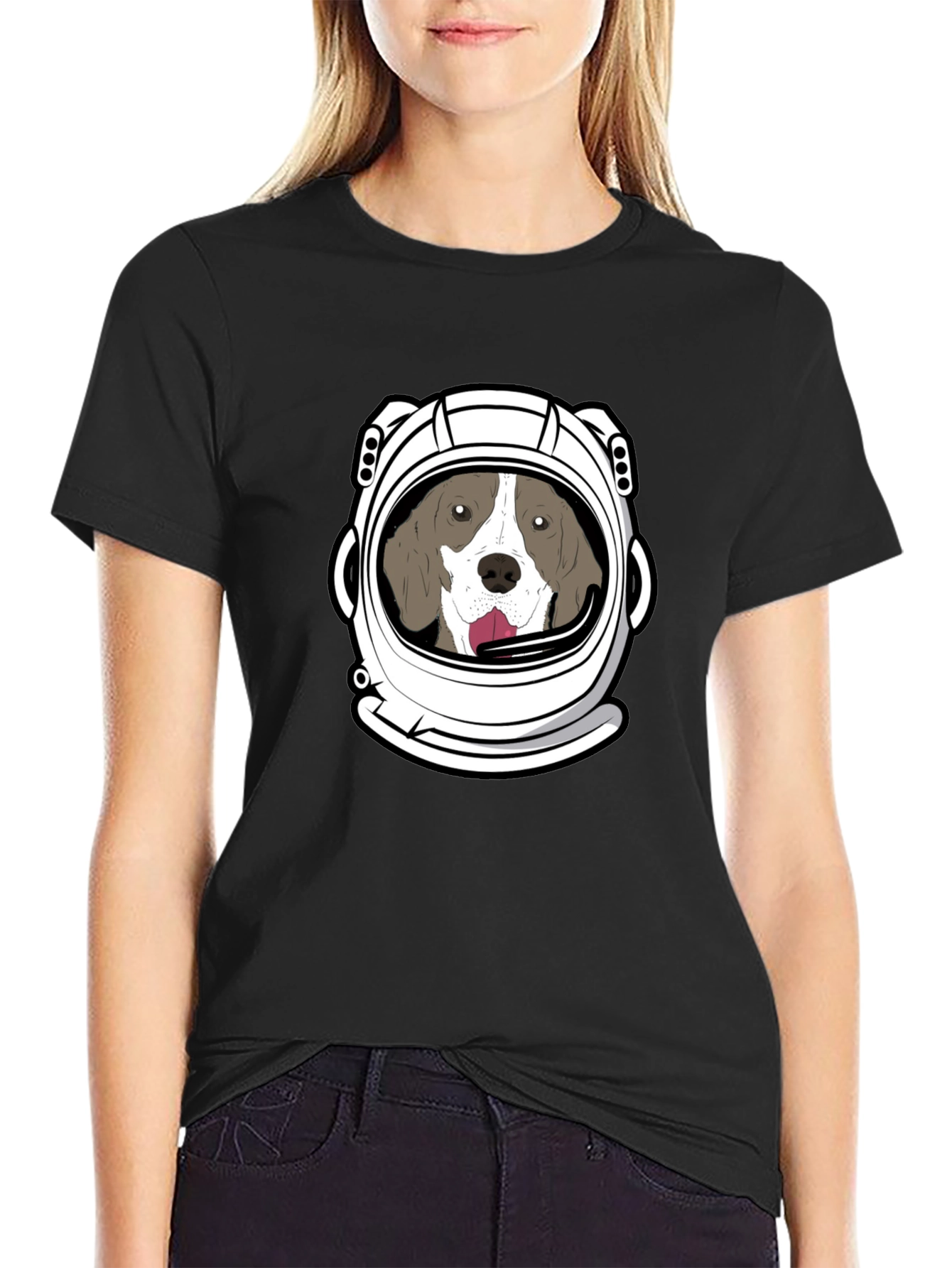 Dog Astronaut Graphic T-Shirt
