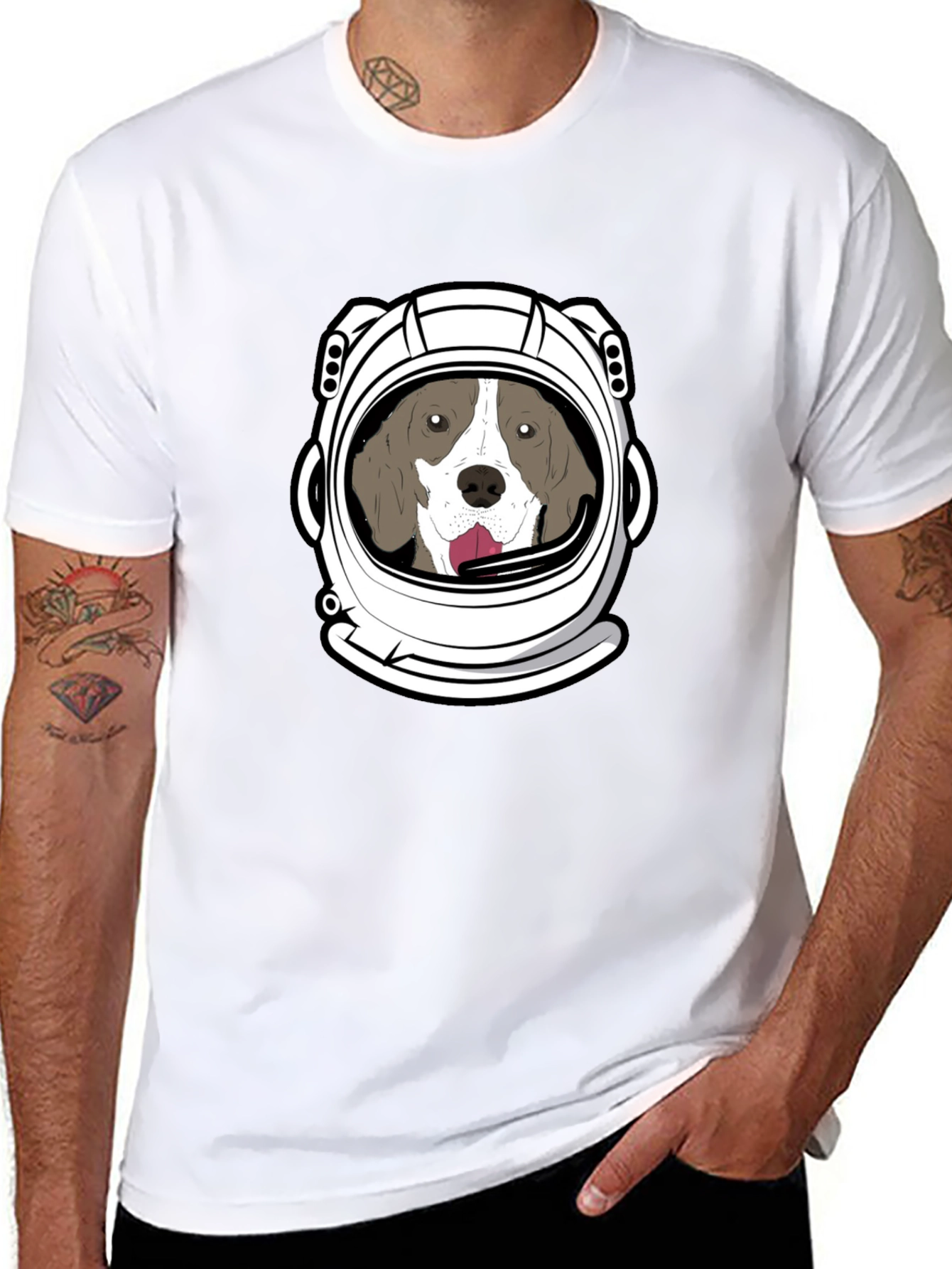 Dog Astronaut Graphic T-Shirt