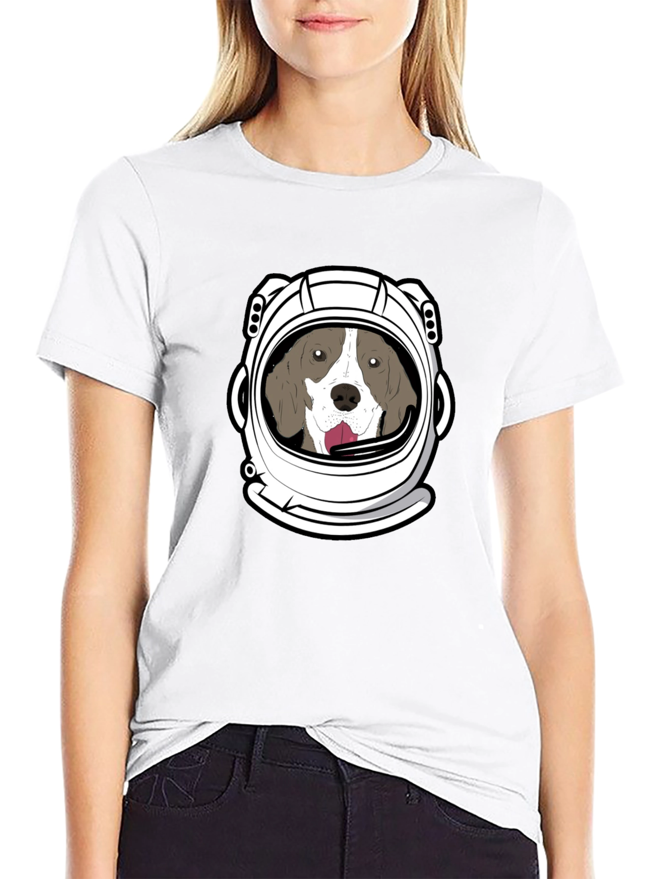 Dog Astronaut Graphic T-Shirt