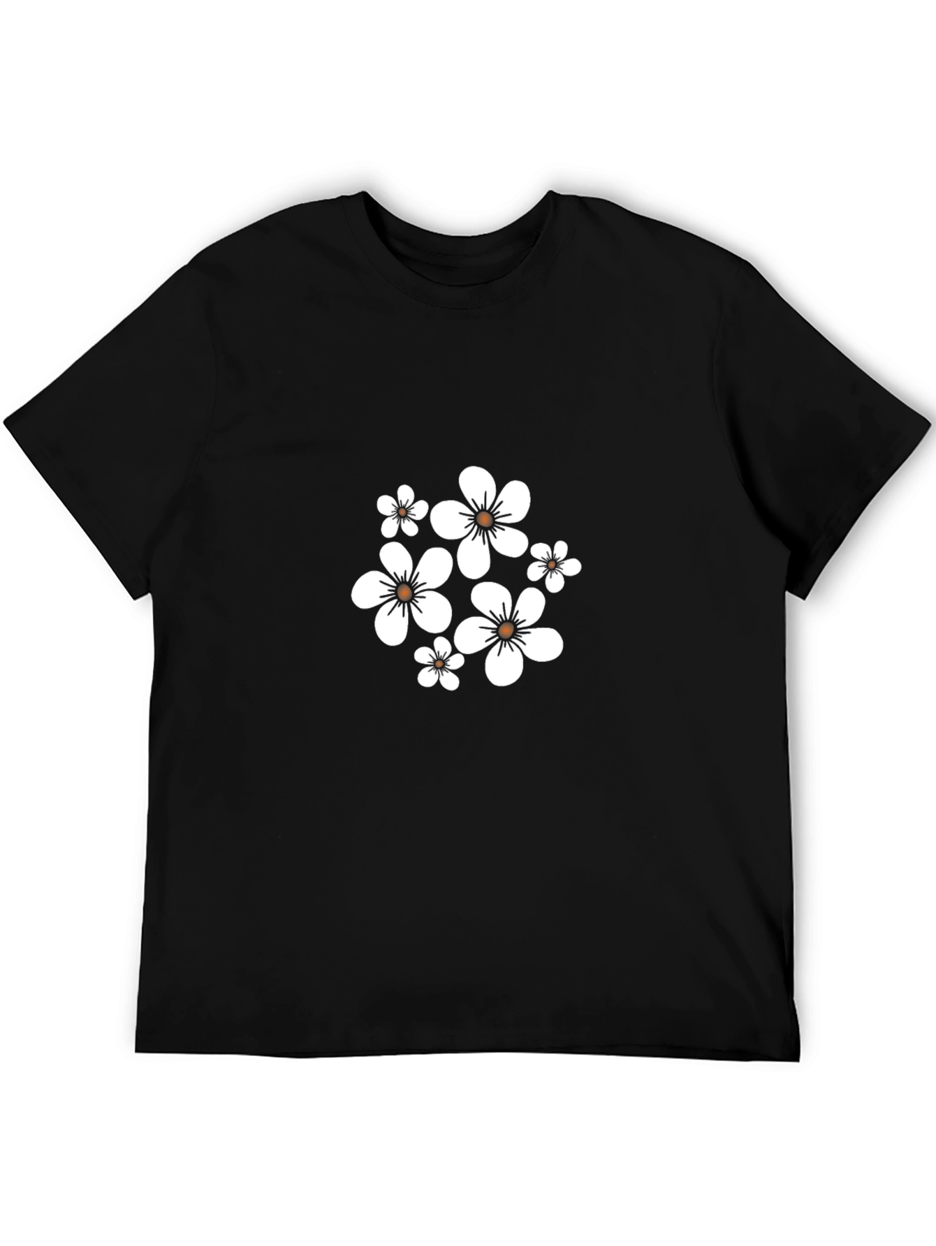 Black Floral Print T-Shirt