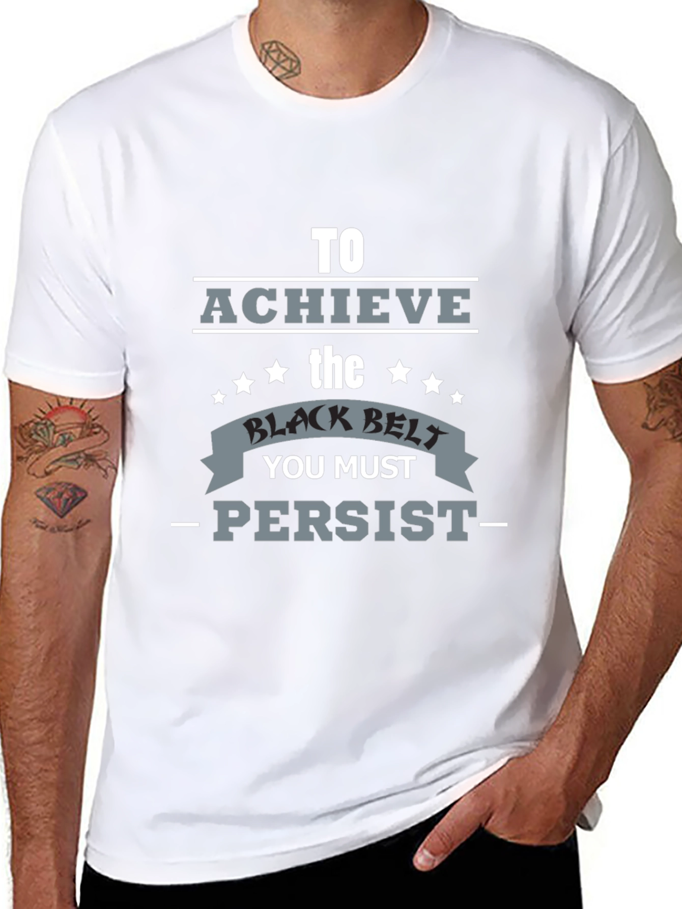 Achieve Black Belt Graphic T-Shirt - Persist Motivation