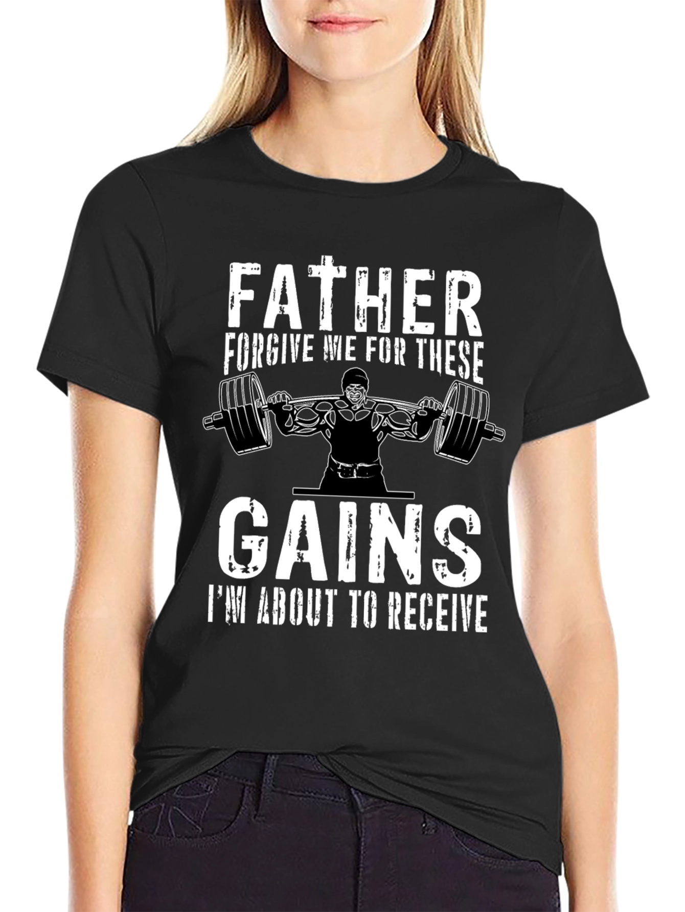 Father Forgive Me Gains Gym T-Shirt