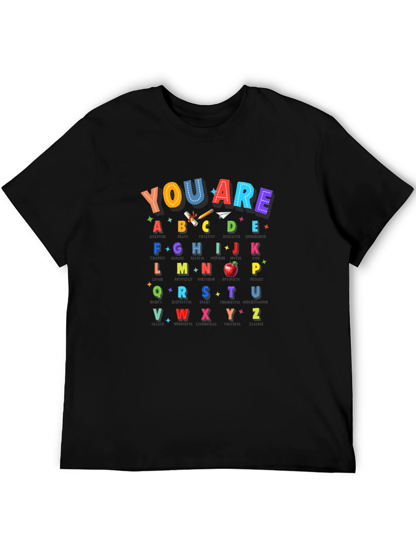 Alphabet Teacher T-Shirt | You Are ABCDE