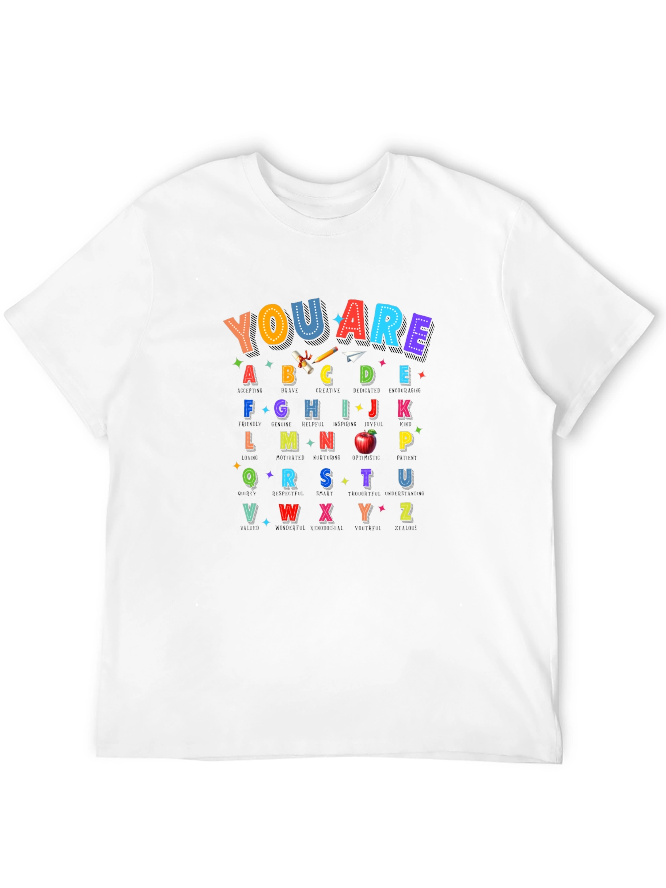 Alphabet Teacher T-Shirt | You Are ABCDE