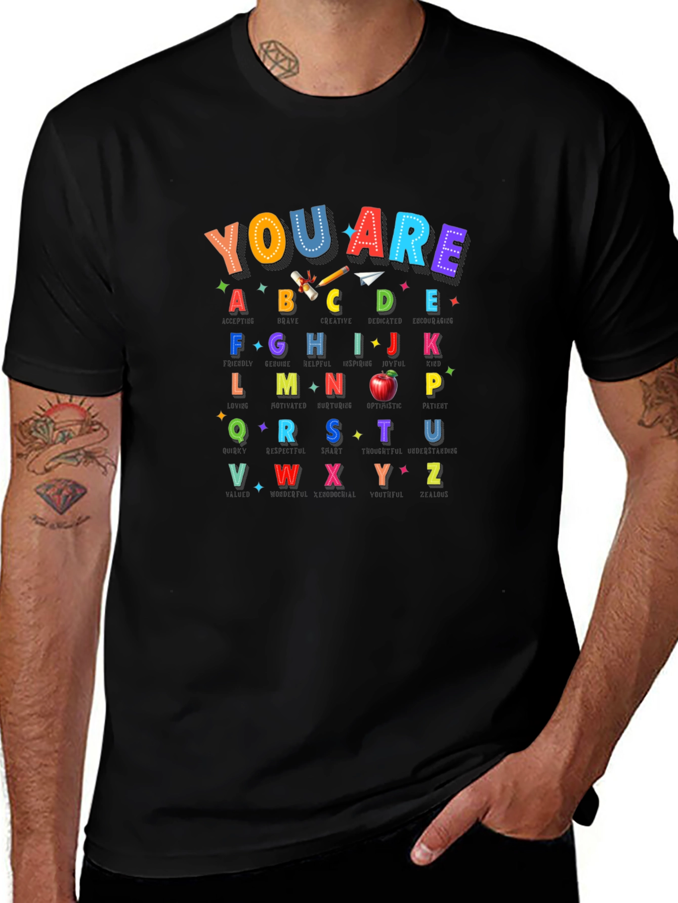 Alphabet Teacher T-Shirt | You Are ABCDE