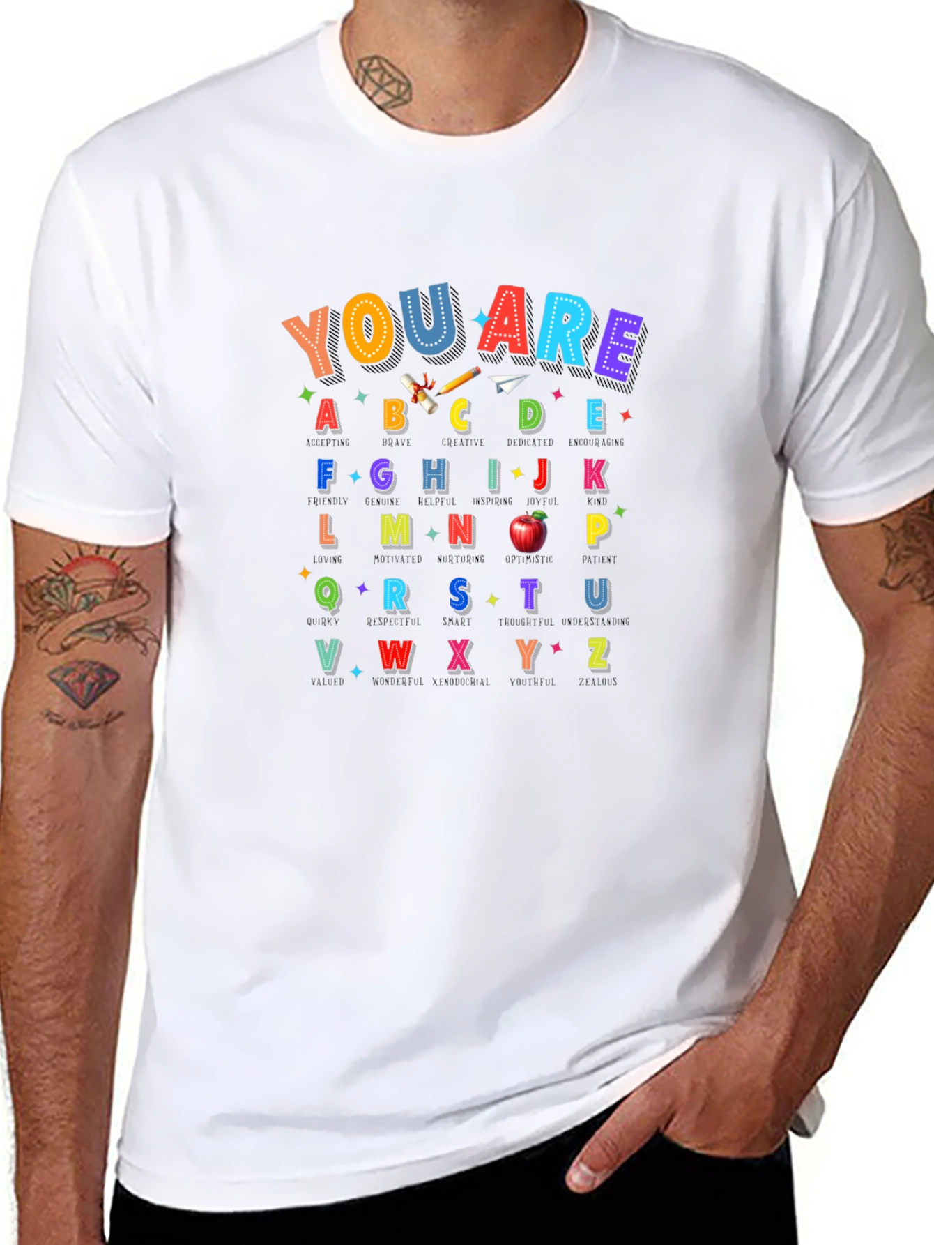 Alphabet Teacher T-Shirt | You Are ABCDE