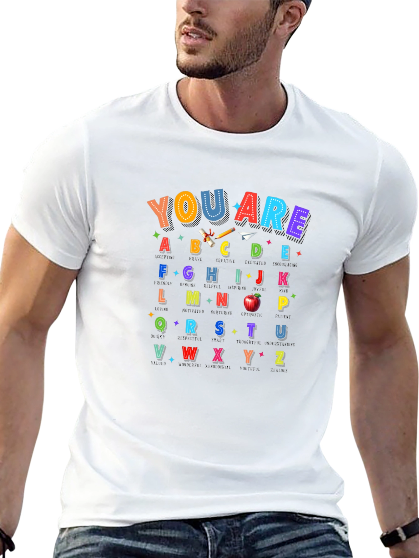 Alphabet Teacher T-Shirt | You Are ABCDE