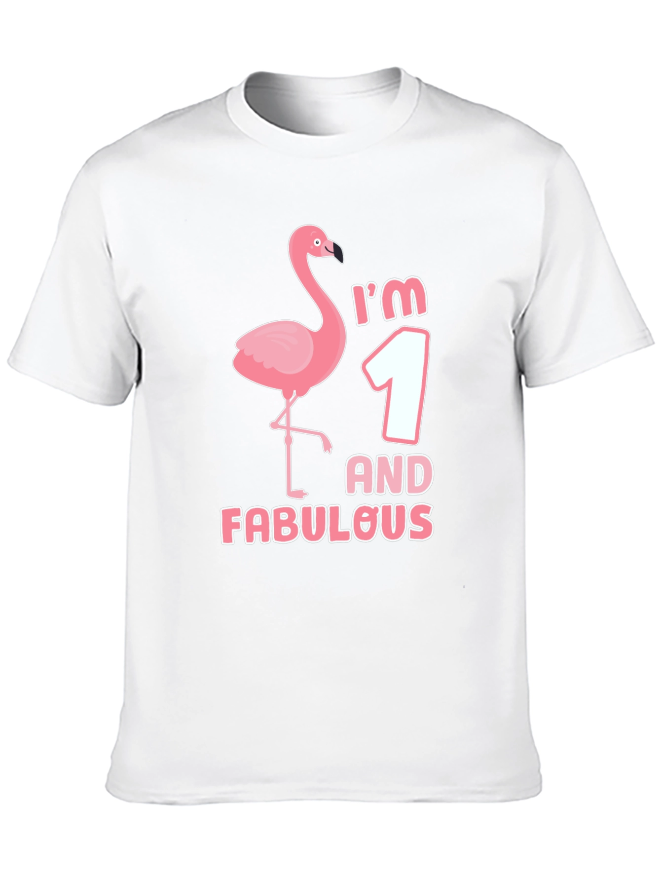 Im One and Fabulous Flamingo Black Graphic Tee