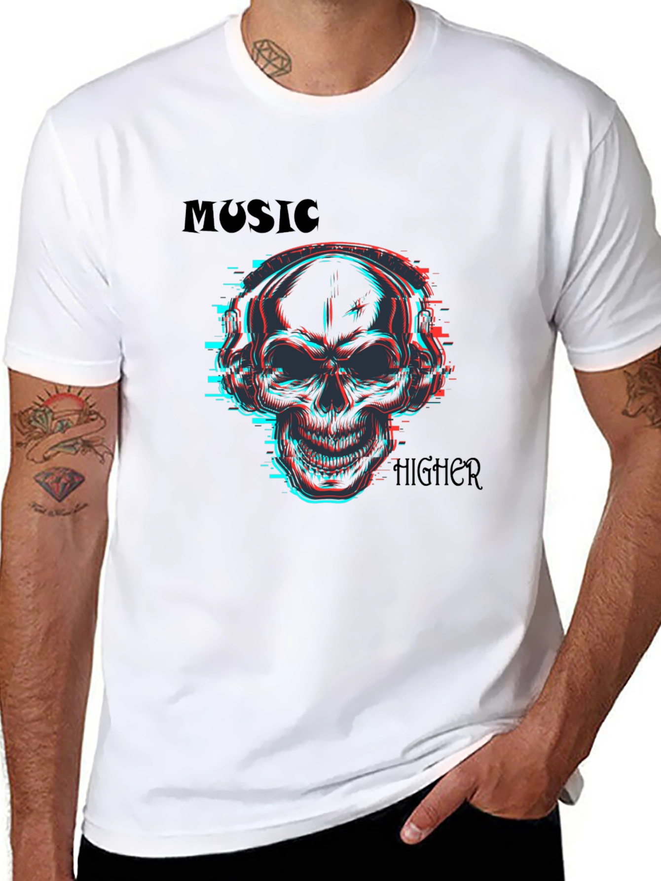 Skull Music T-Shirt - Vibrant & Edgy Design